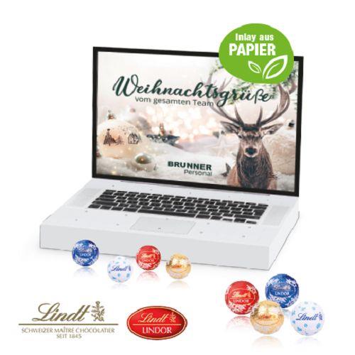 Adventskalender Laptop mit Lindt Minis Lindt