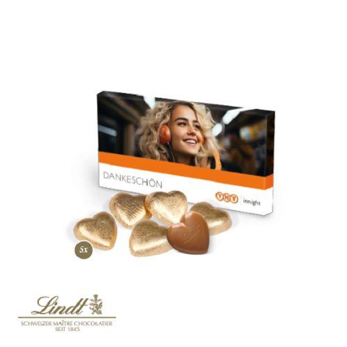 Pr�sentbox mit Lindt Schokoherzen Lindt