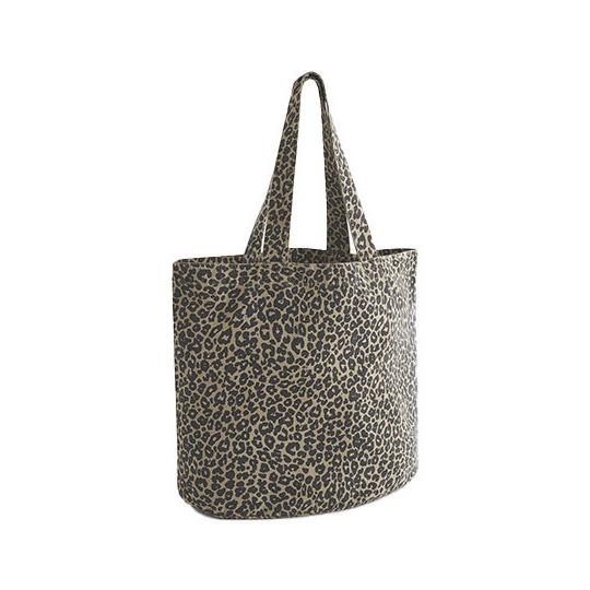 Leopard Print Canvas Shopper