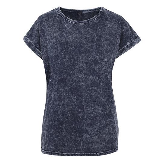 Ladies´ Acid Washed Extended Shoulder Tee