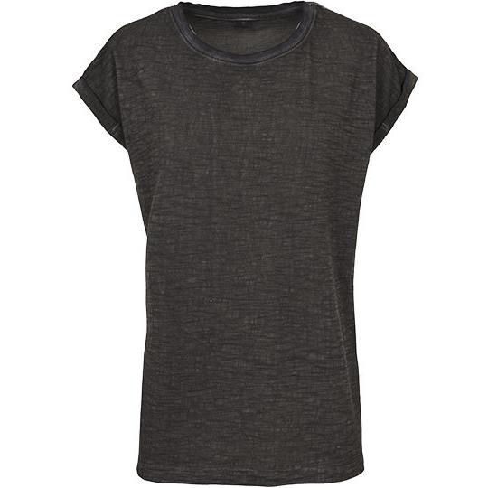Ladies` Spray Dye Extended Shoulder Tee