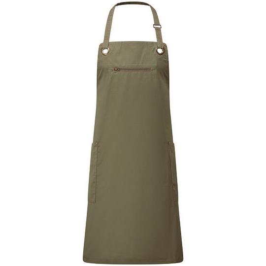 �Barley� Contrast Stitch Bib Apron