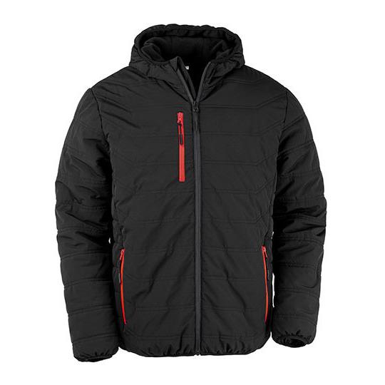 Recycled Black Compass Padded Winter Jacket