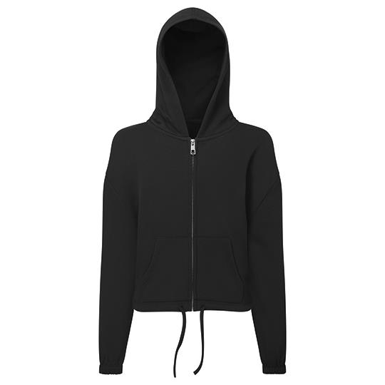 Kids Recycled Cropped Oversize Full-Zip Hoodie