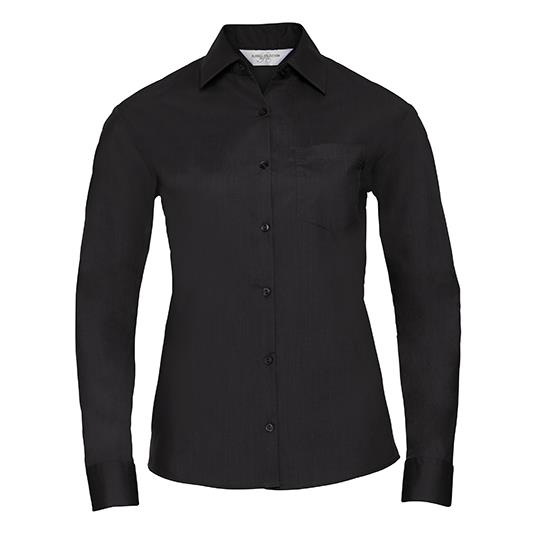Ladies� Long Sleeve Classic Polycotton Poplin Shirt