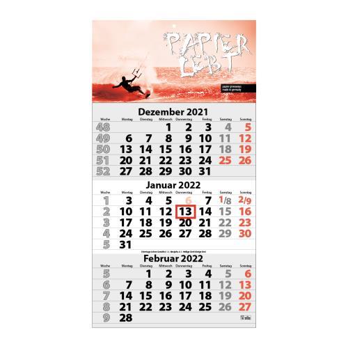 3-Monats DIN A3 Kalender ´Trinus G / Trinus G Euro / Four G / Five´ Digital