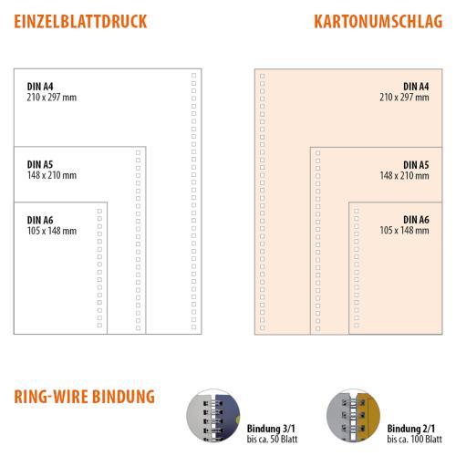 Schreibblock ´Primus Ring-Wire´ DIN A5, 50 Blatt