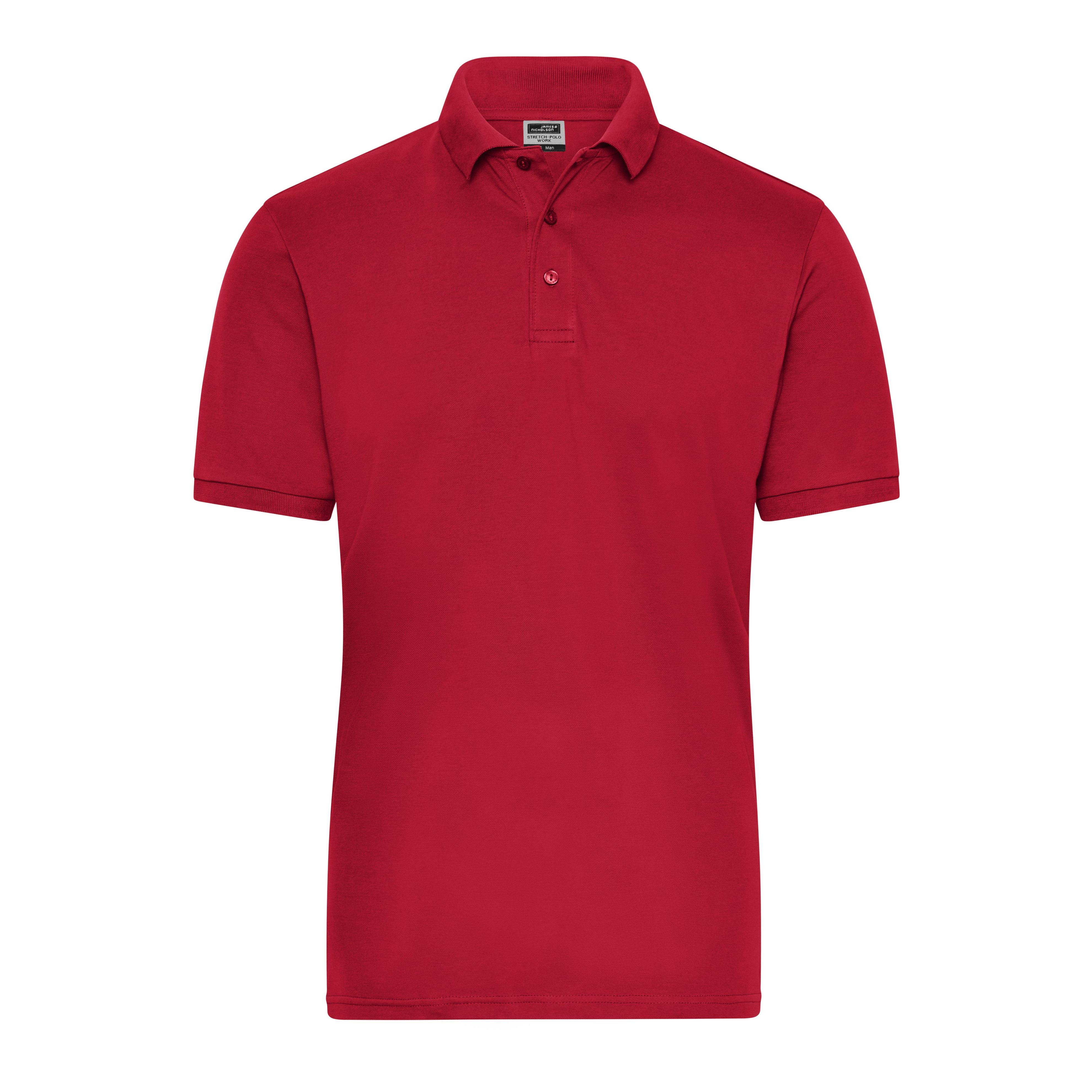 Men´s ORGANIC Stretch-Polo Work - SOLID -   OCS Blended