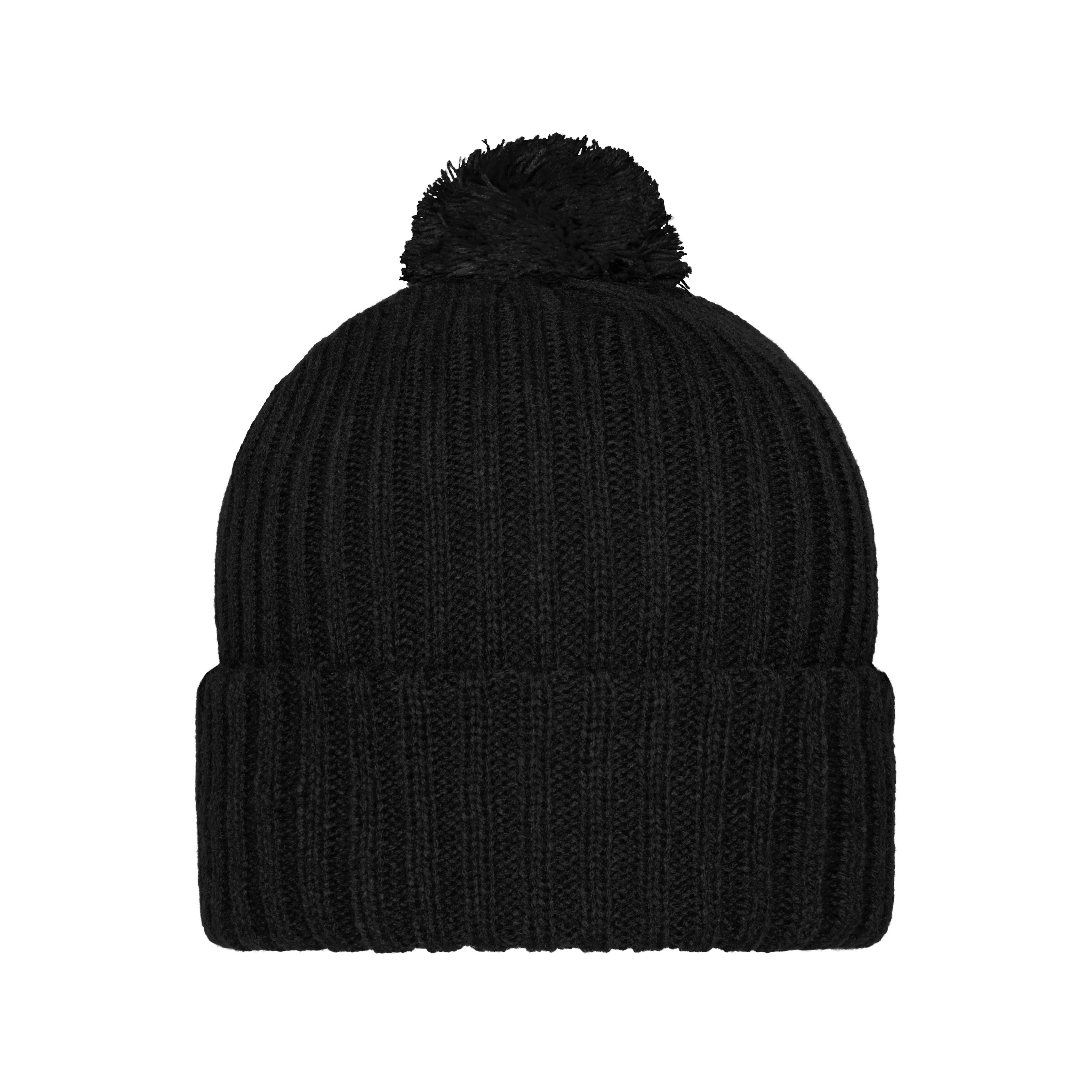 Knitted Cap with Pompon
