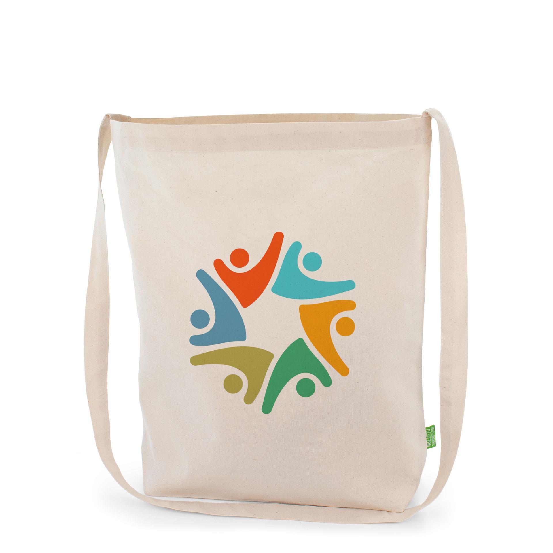 KOBLENZ – Bio-Baumwolltasche mit einem langen Umhängegurt