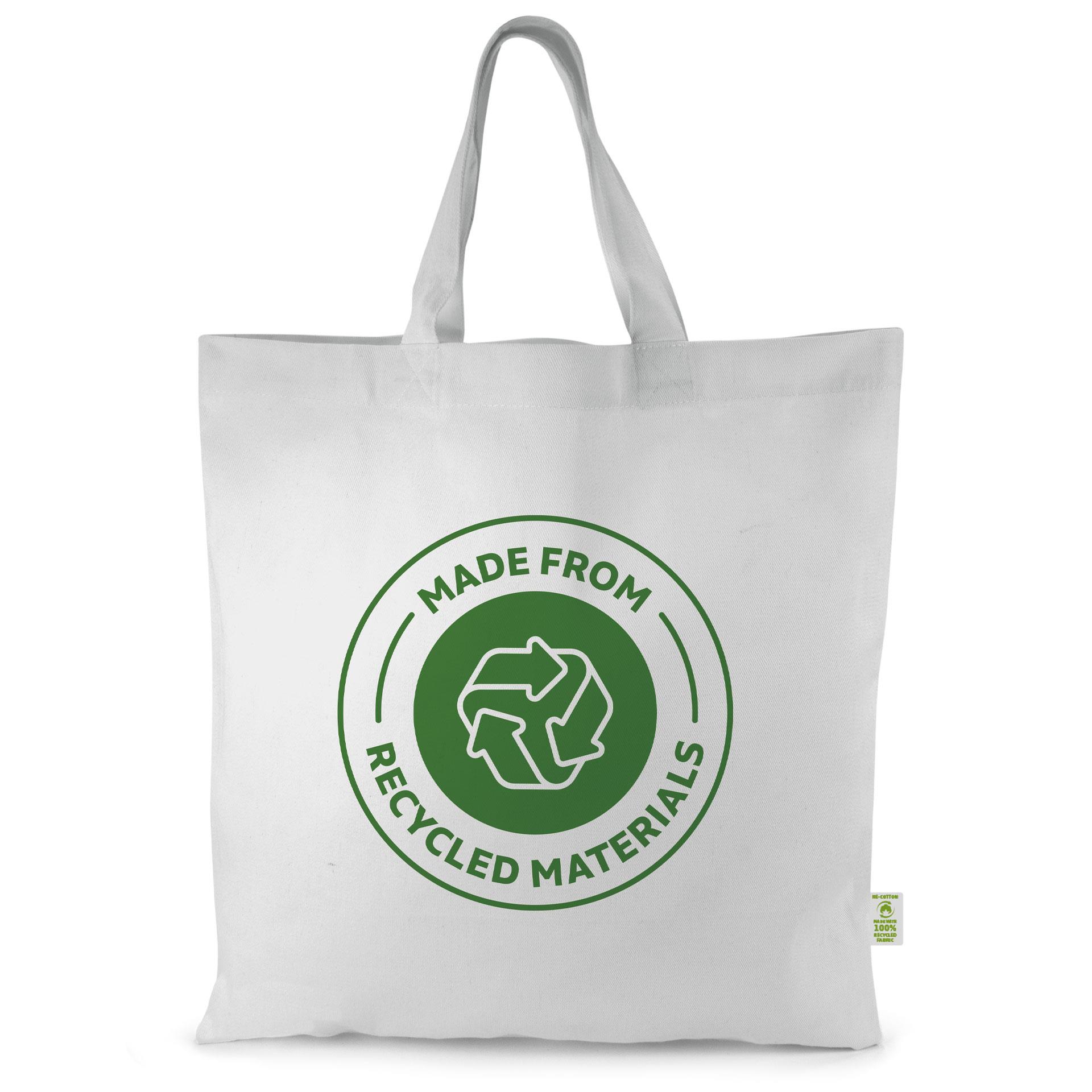 TRIER – Tragetasche aus recycelter Canvas-Baumwolle mit kurzen Henkeln