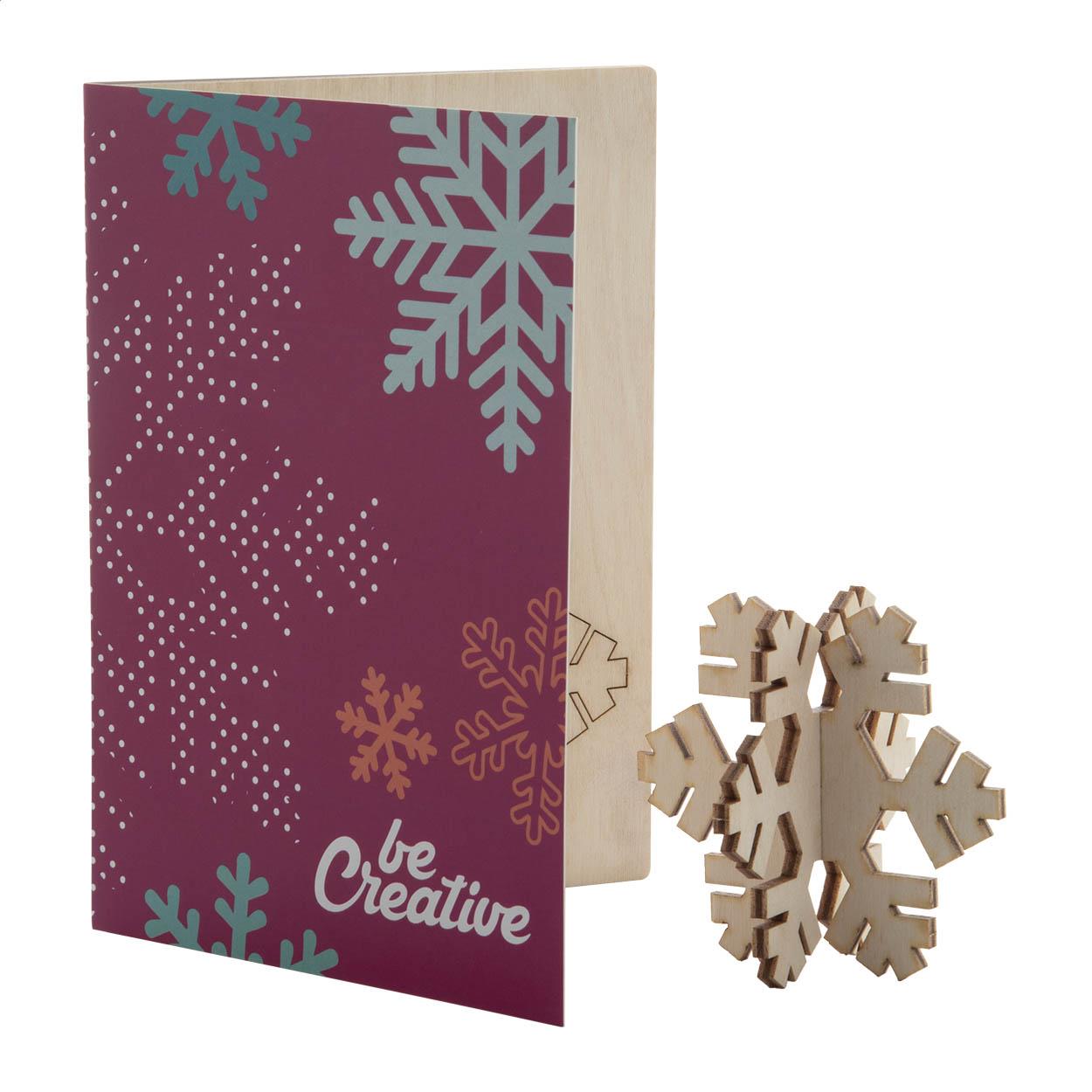 Weihnachtskarte, Schneeflocke