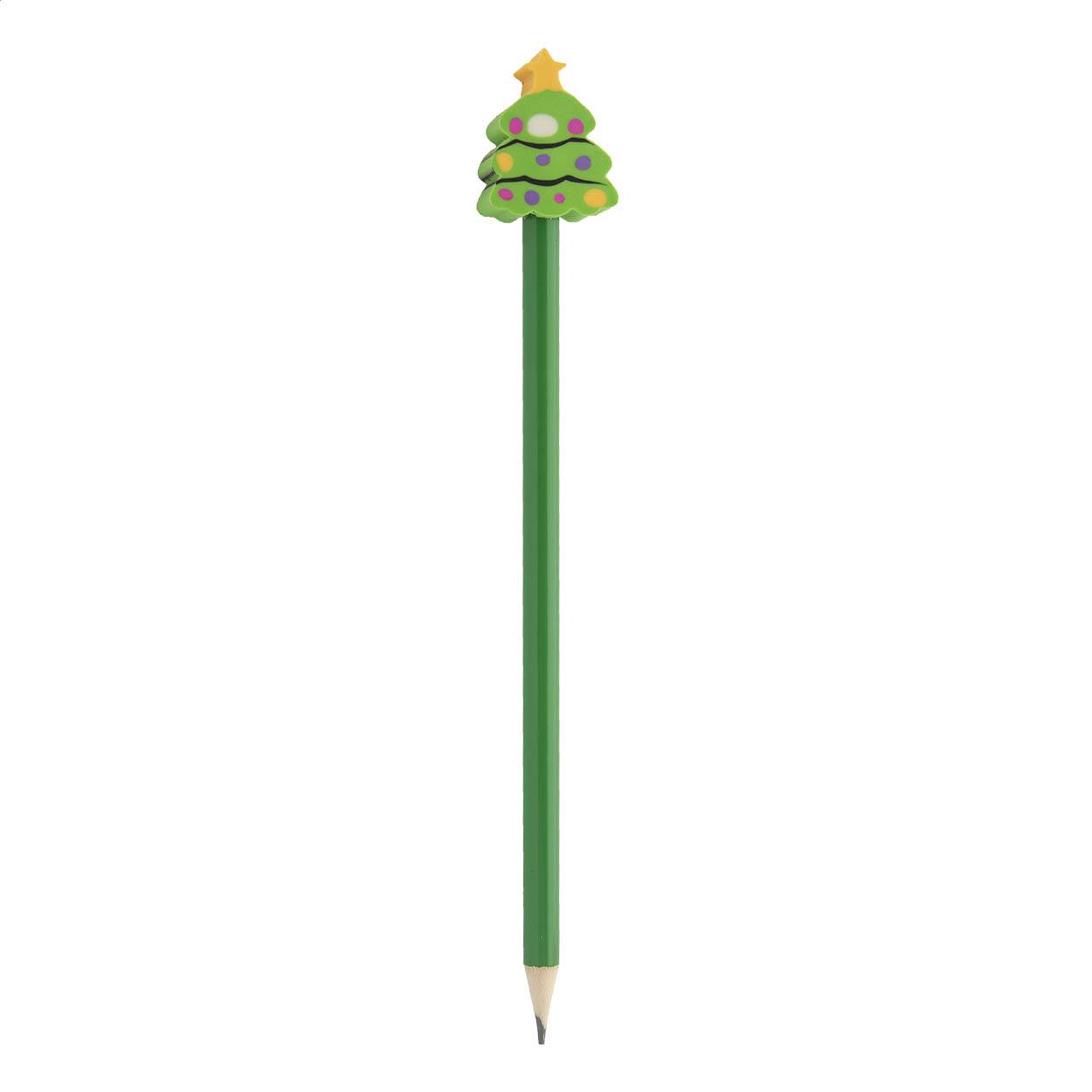 Bleistift mit Weihnachtsfigur, Weihnachtsbaum