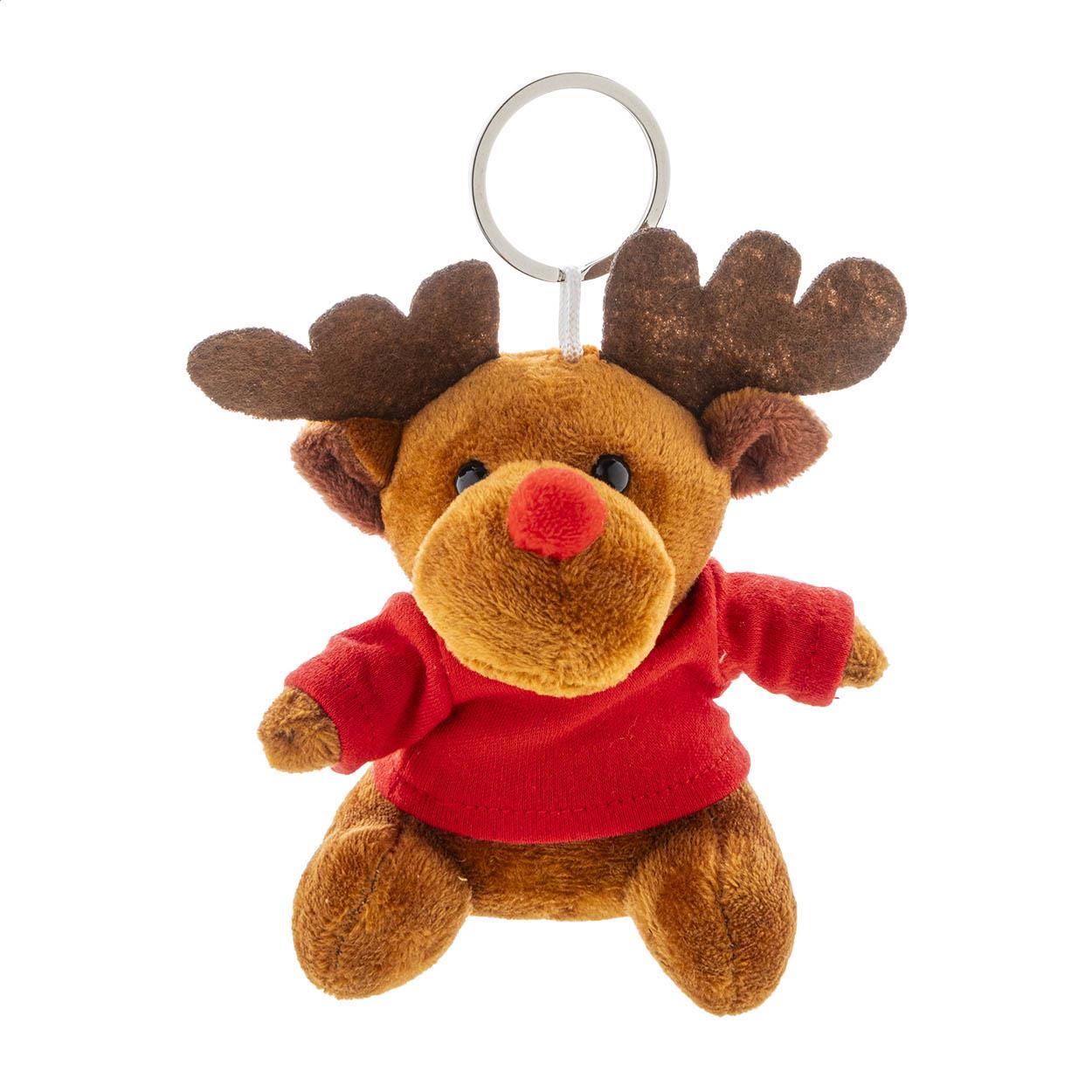 Plüsch-Weihnachtsrentier-Schlüsselanhänger