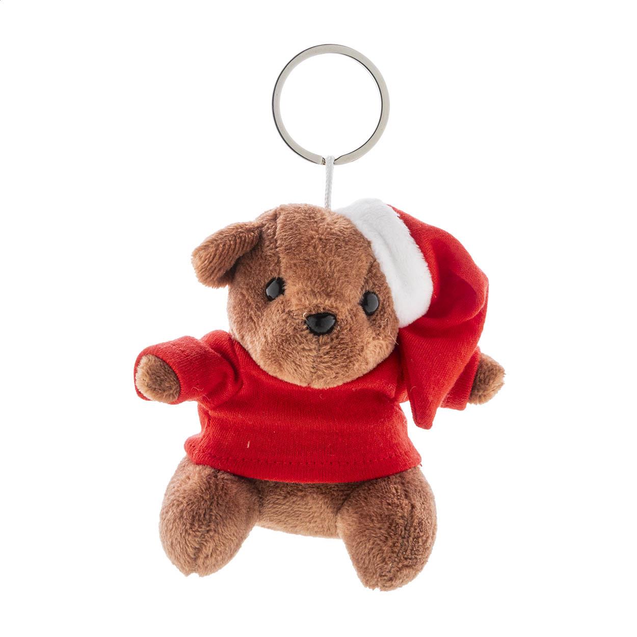 Plüsch-Weihnachts-Teddybär-Schlüsselanhänger