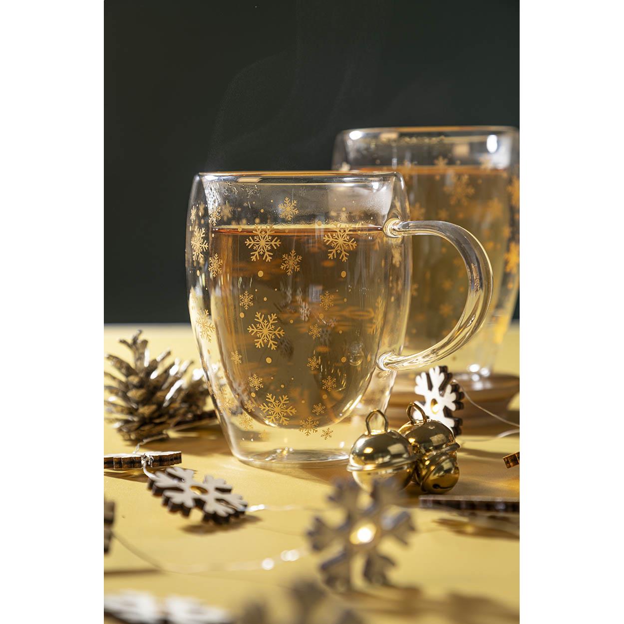 Weihnachts-Thermobecher aus Glas