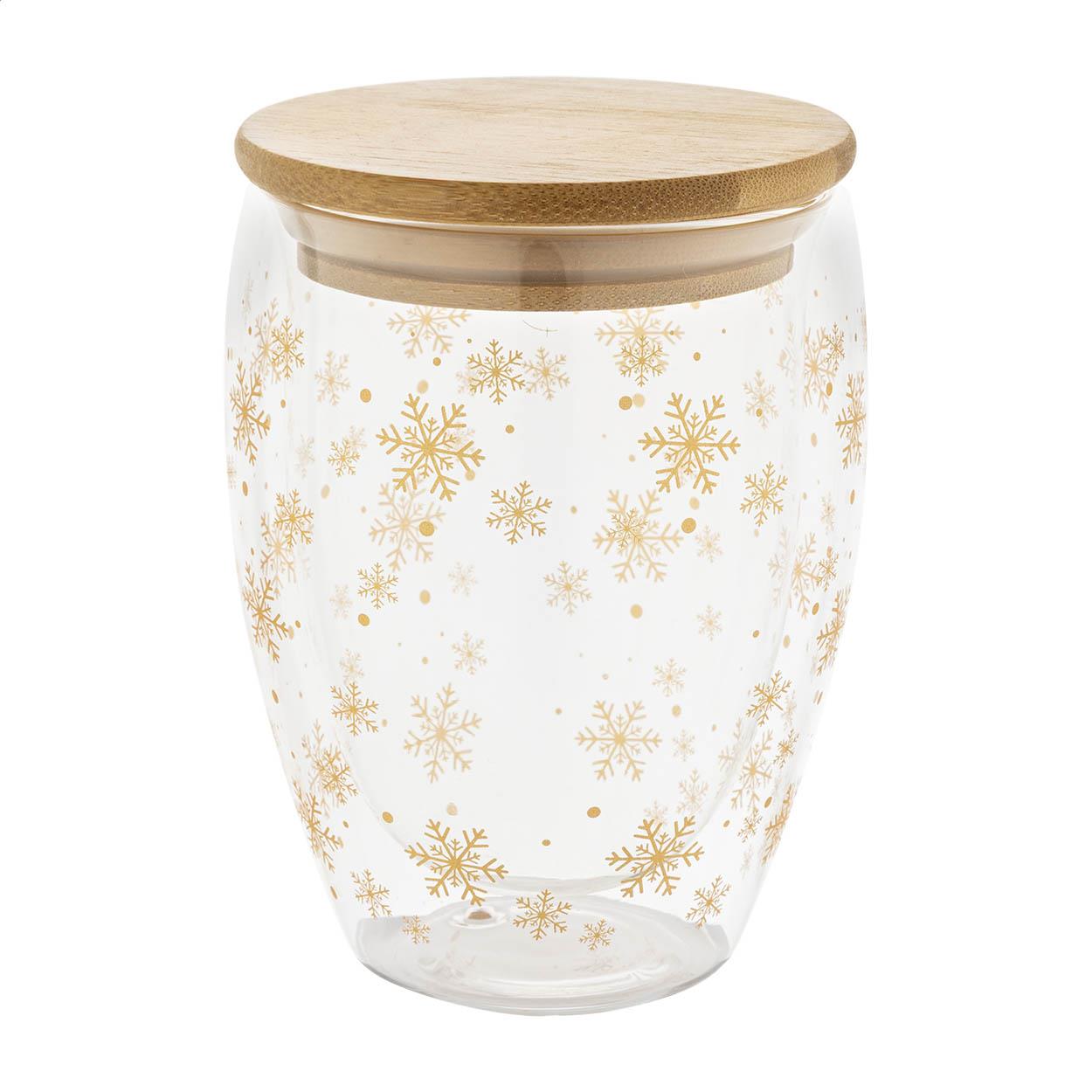 Weihnachts-Thermobecher aus Glas