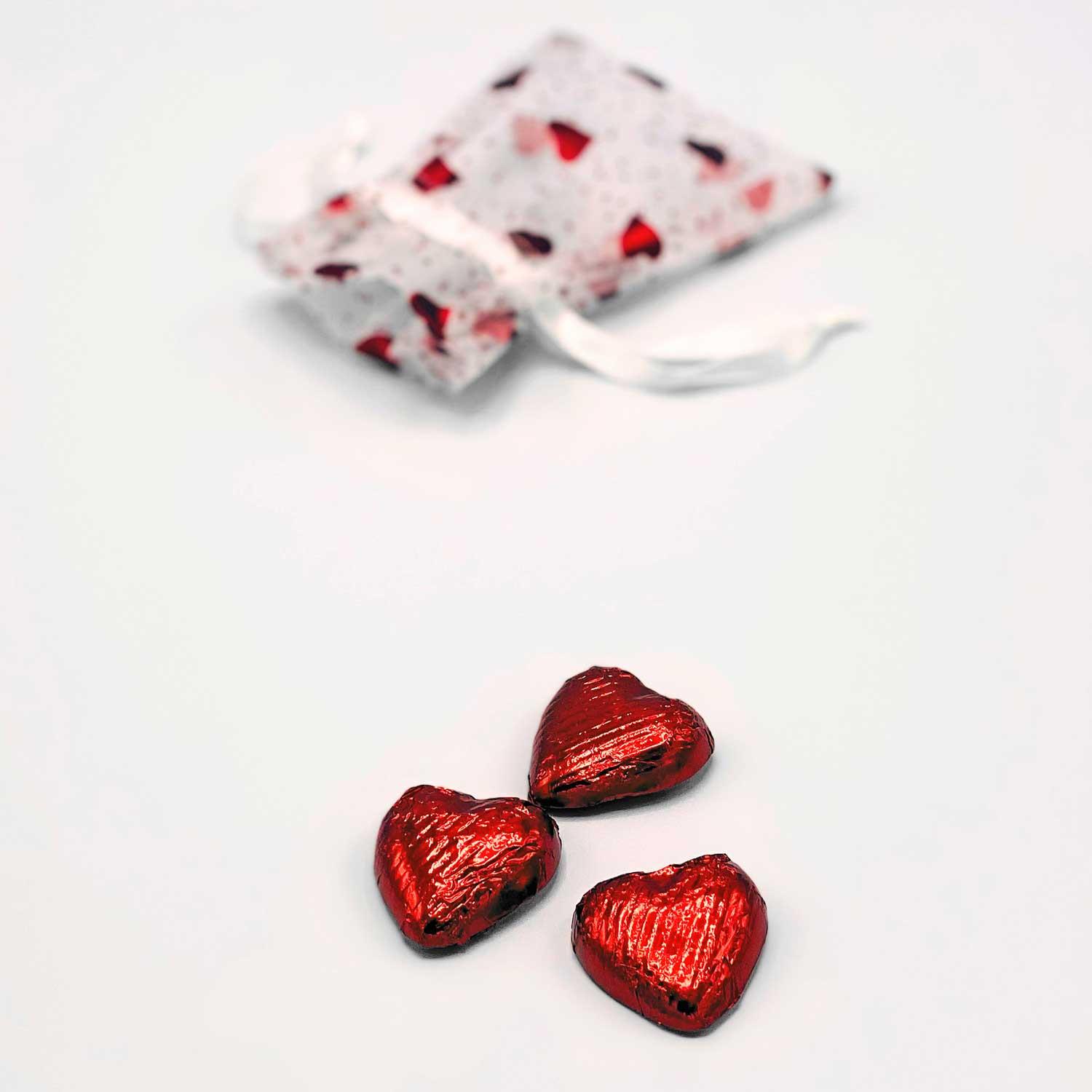 Organzasäckchen ´Heart´, neutral