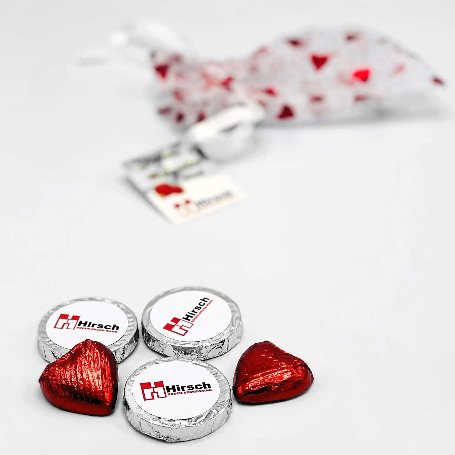 Organzasäckchen ´Your Heart´, mit Karte, indiv. Taler