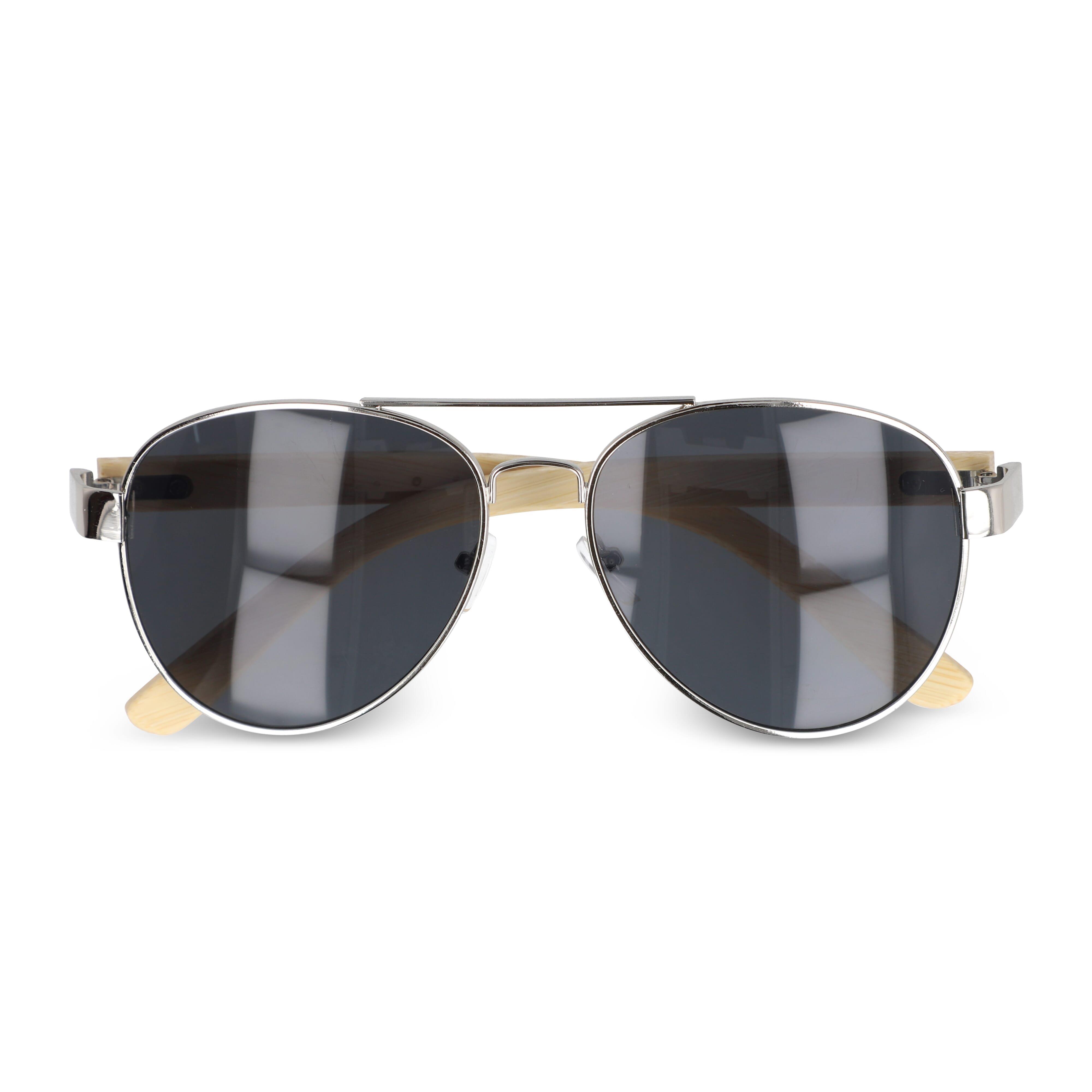 Piloten Sonnenbrille mit Bambus Bügeln