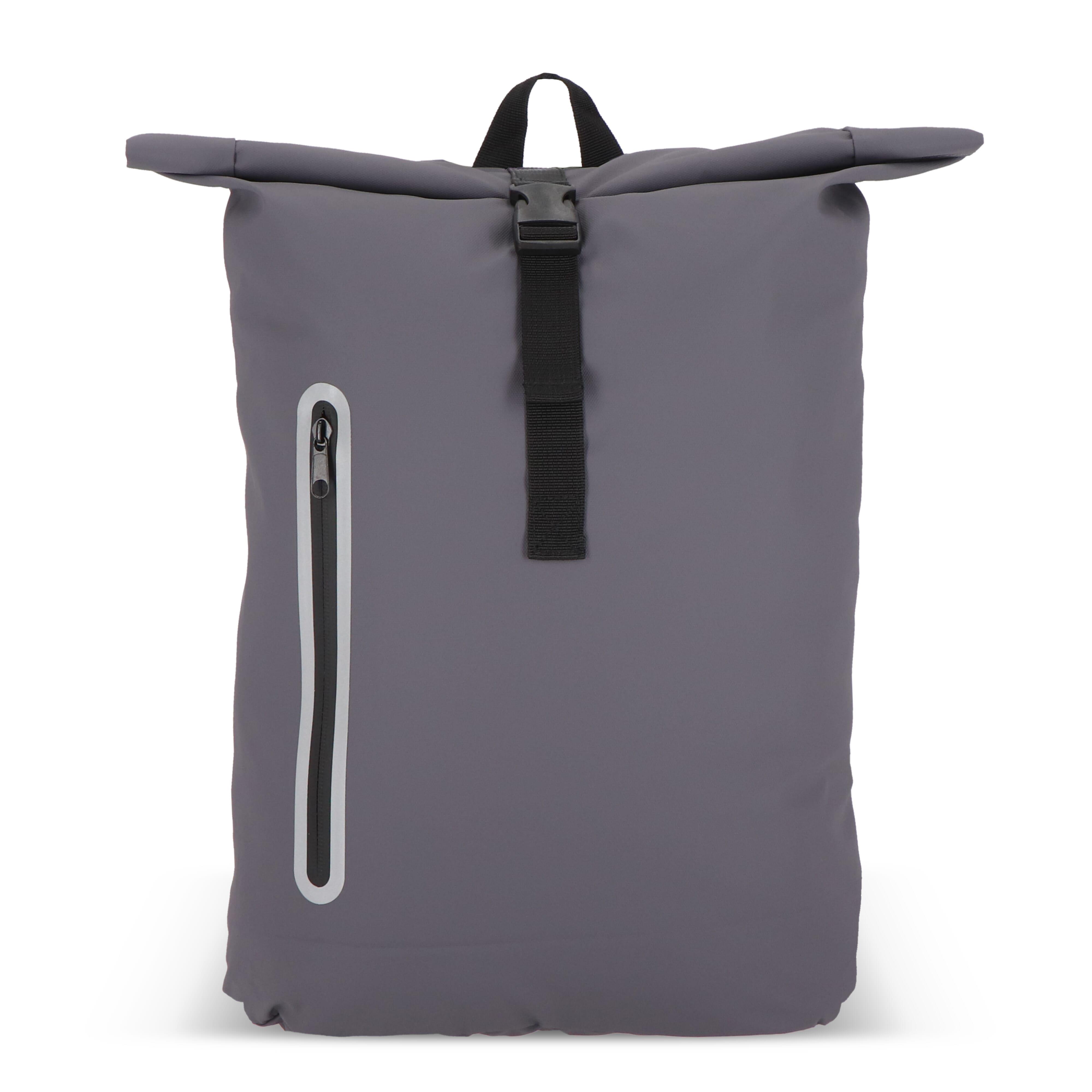 PU-beschichteter R-PET 600D Rolltop-Rucksack 20L