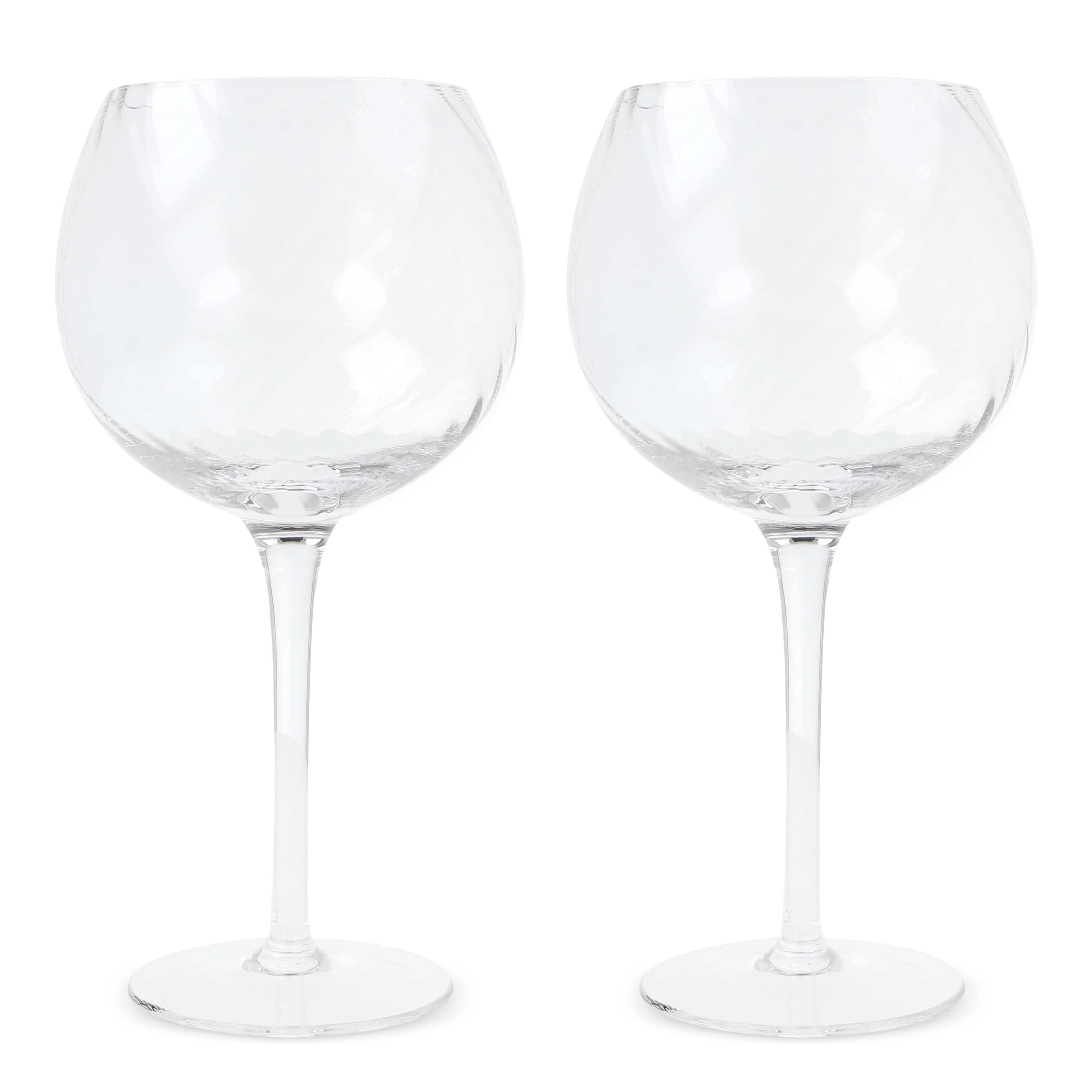 Byon Opacity 2er-Set Weingläser mit stilvollem Glasmuster 470ml