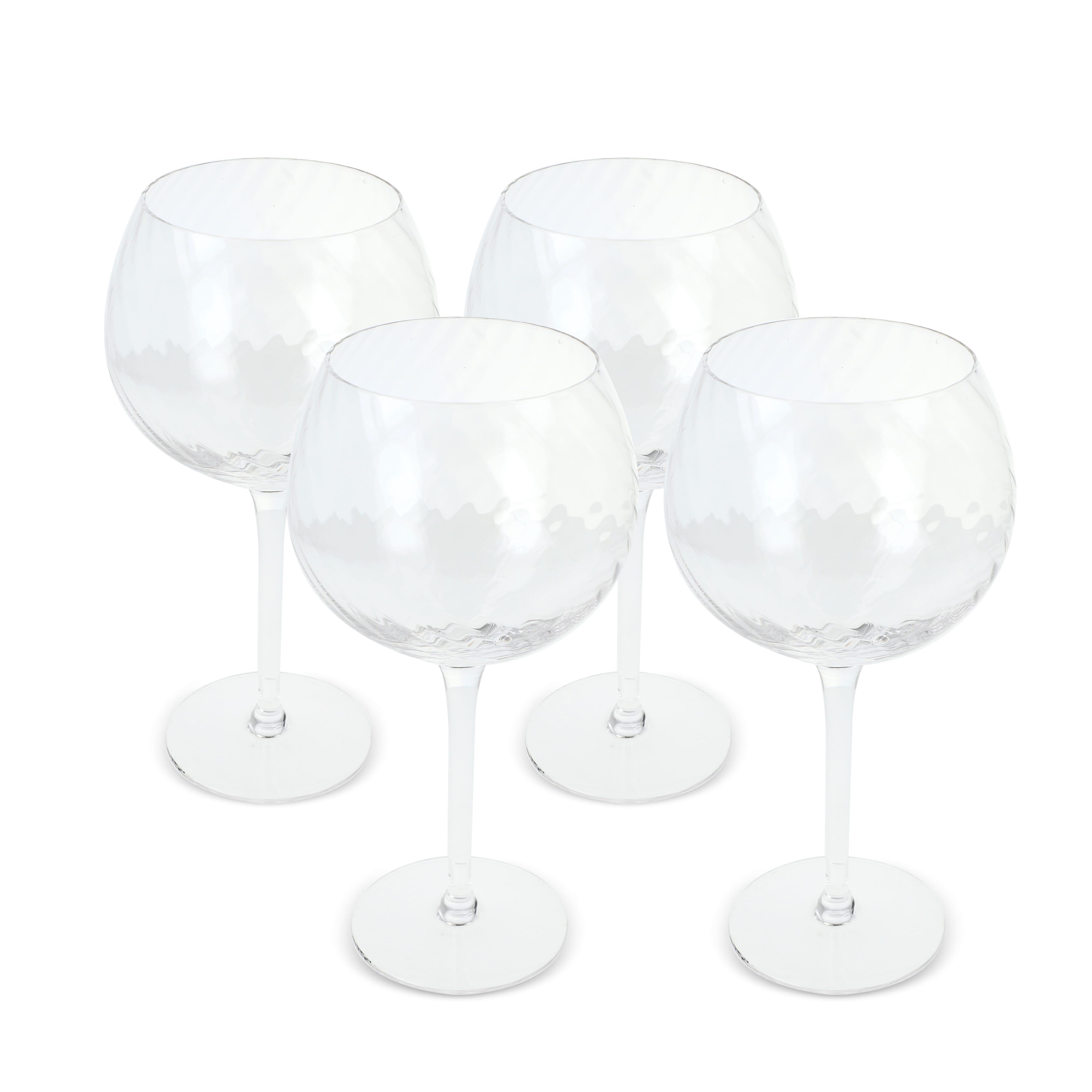 Byon Opacity 4er-Set Weingläser mit stilvollem Glasmuster 470ml