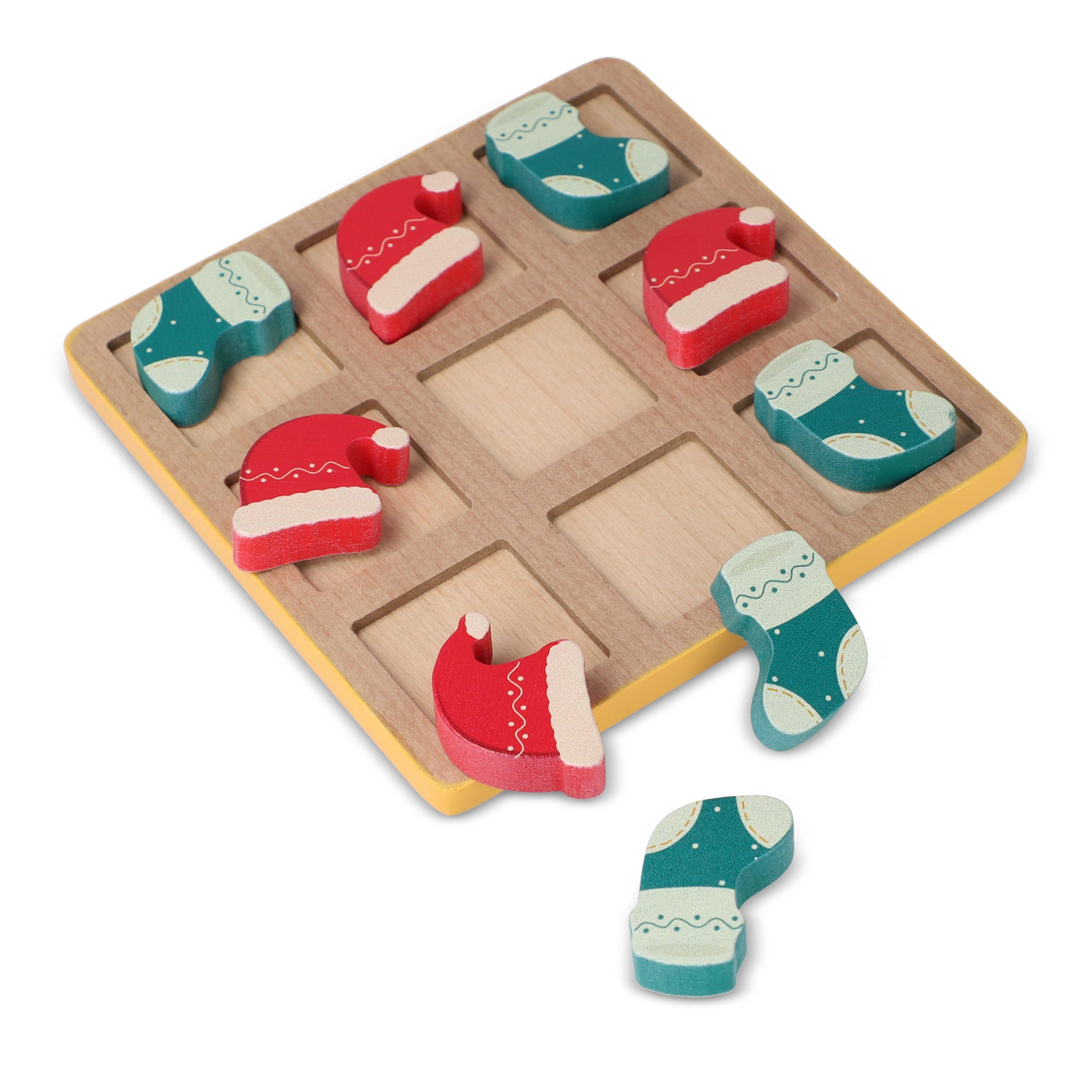 InSideOut Weihnachts-Tic-Tac-Toe aus Holz