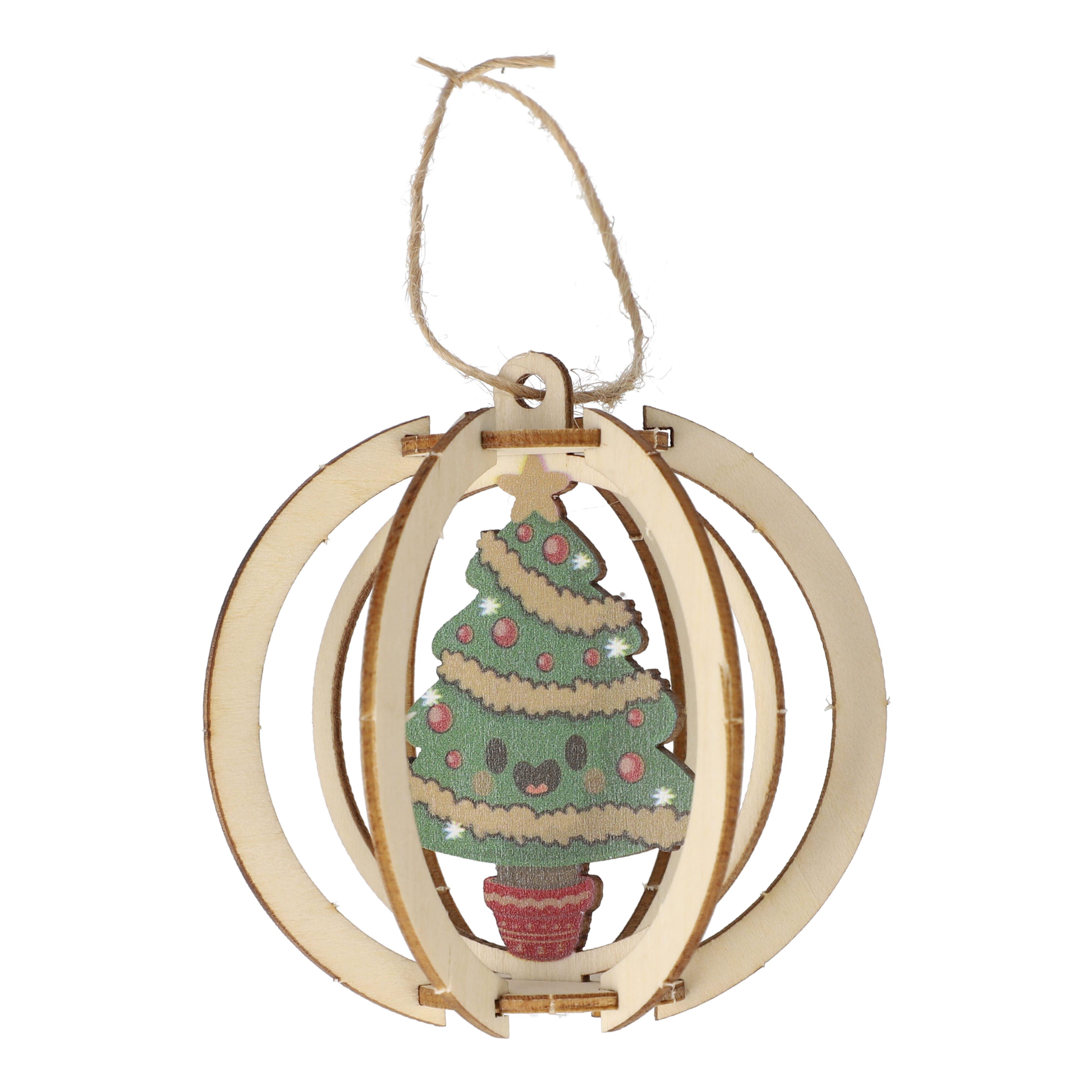 InSideOut Weihnachtsschmuck aus Holz 3er-Set