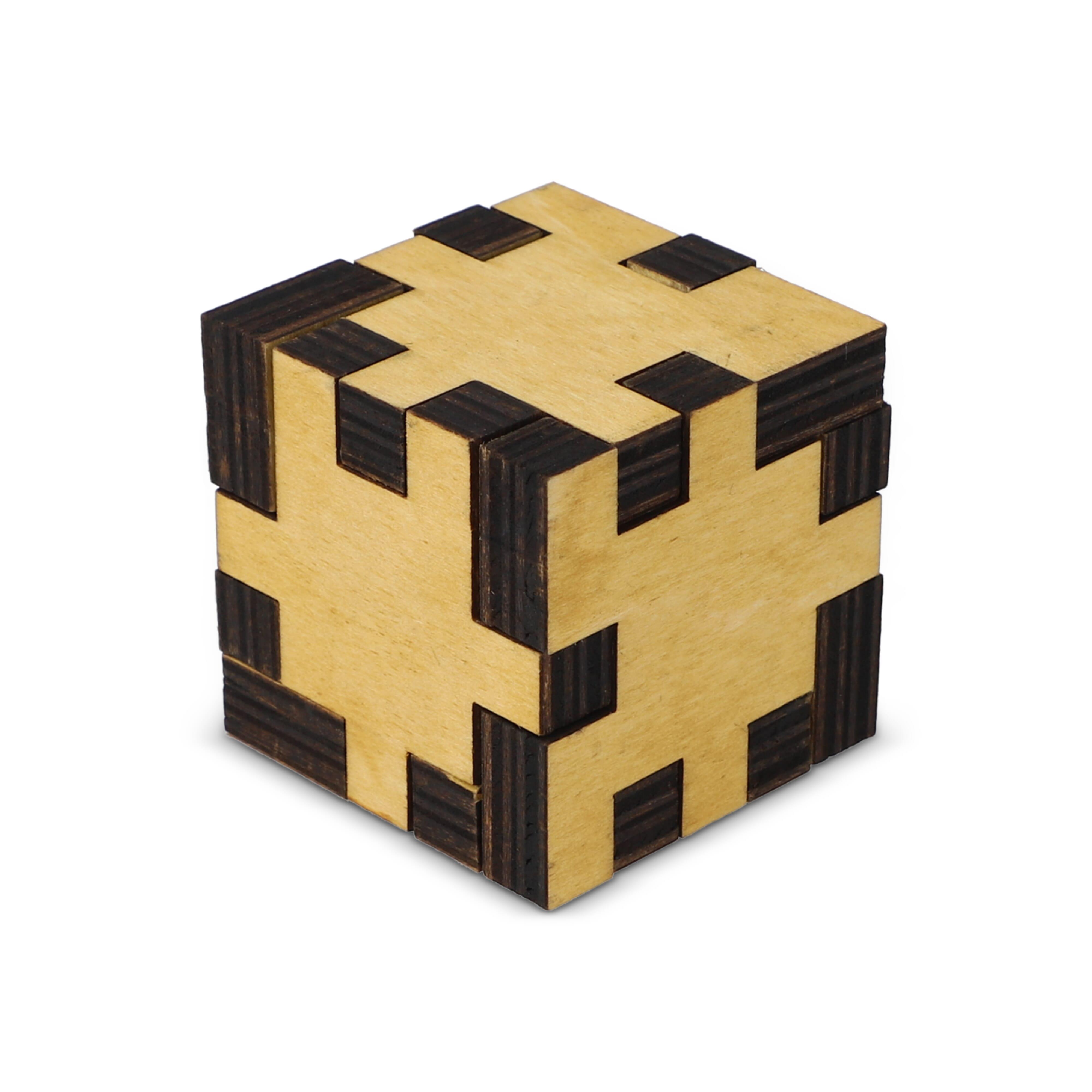Würfelpuzzle aus Holz