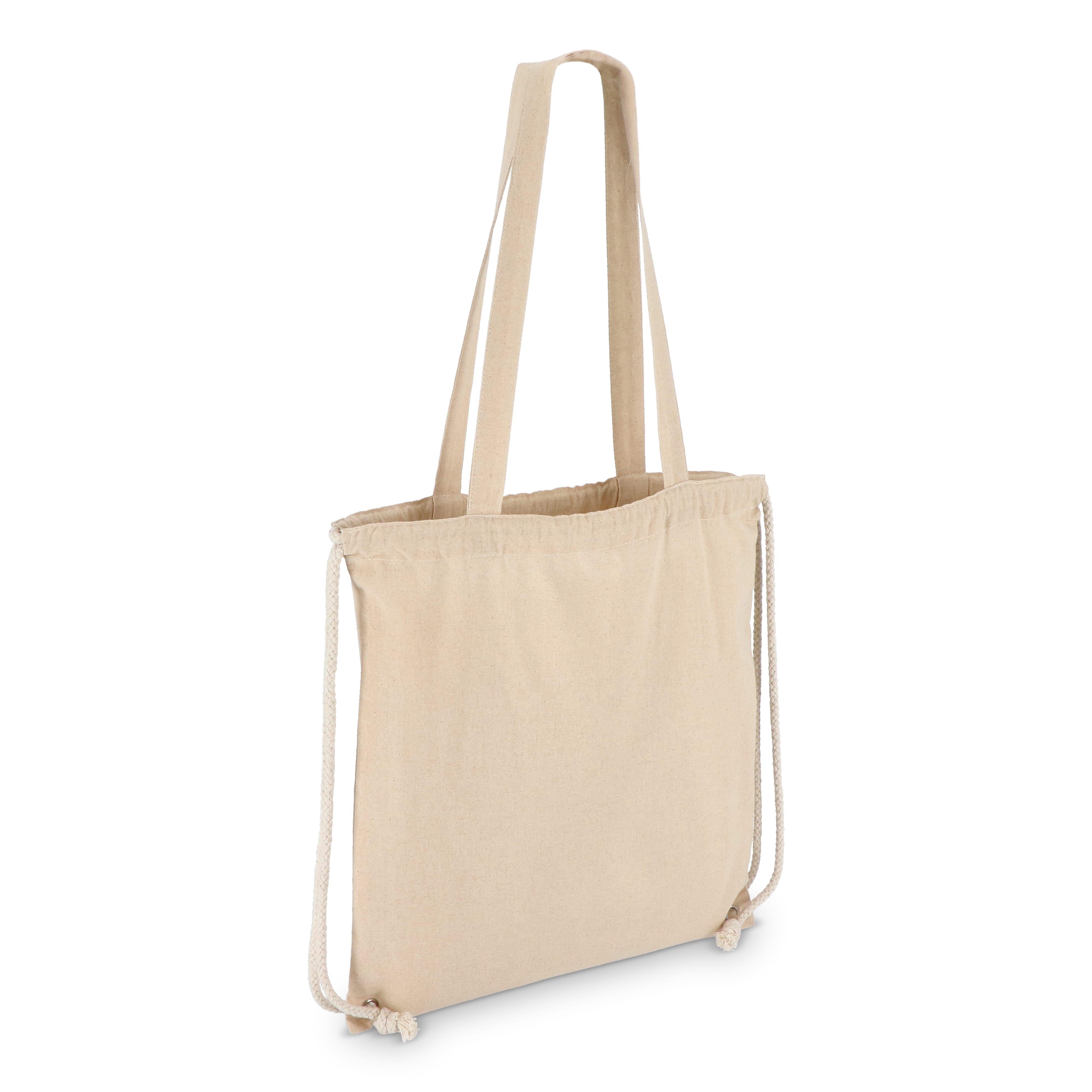 Baumwoll-Tragetasche mit Kordelzug OEKO-TEX® 38 x 42cm 140g/m²
