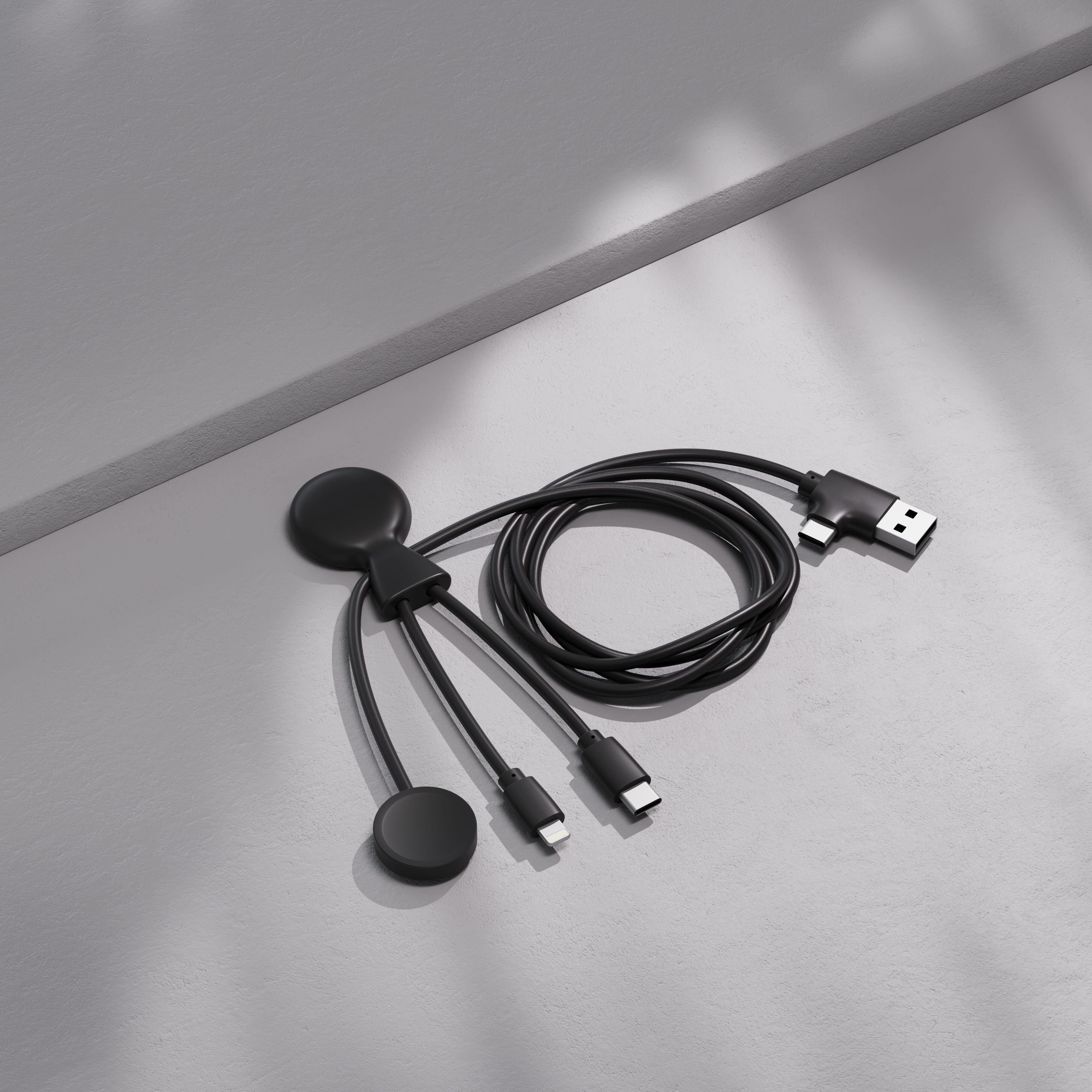 Xoopar Mr. Bio Long Multi-Kabel für Apple/Samsung Watch 1 Meter