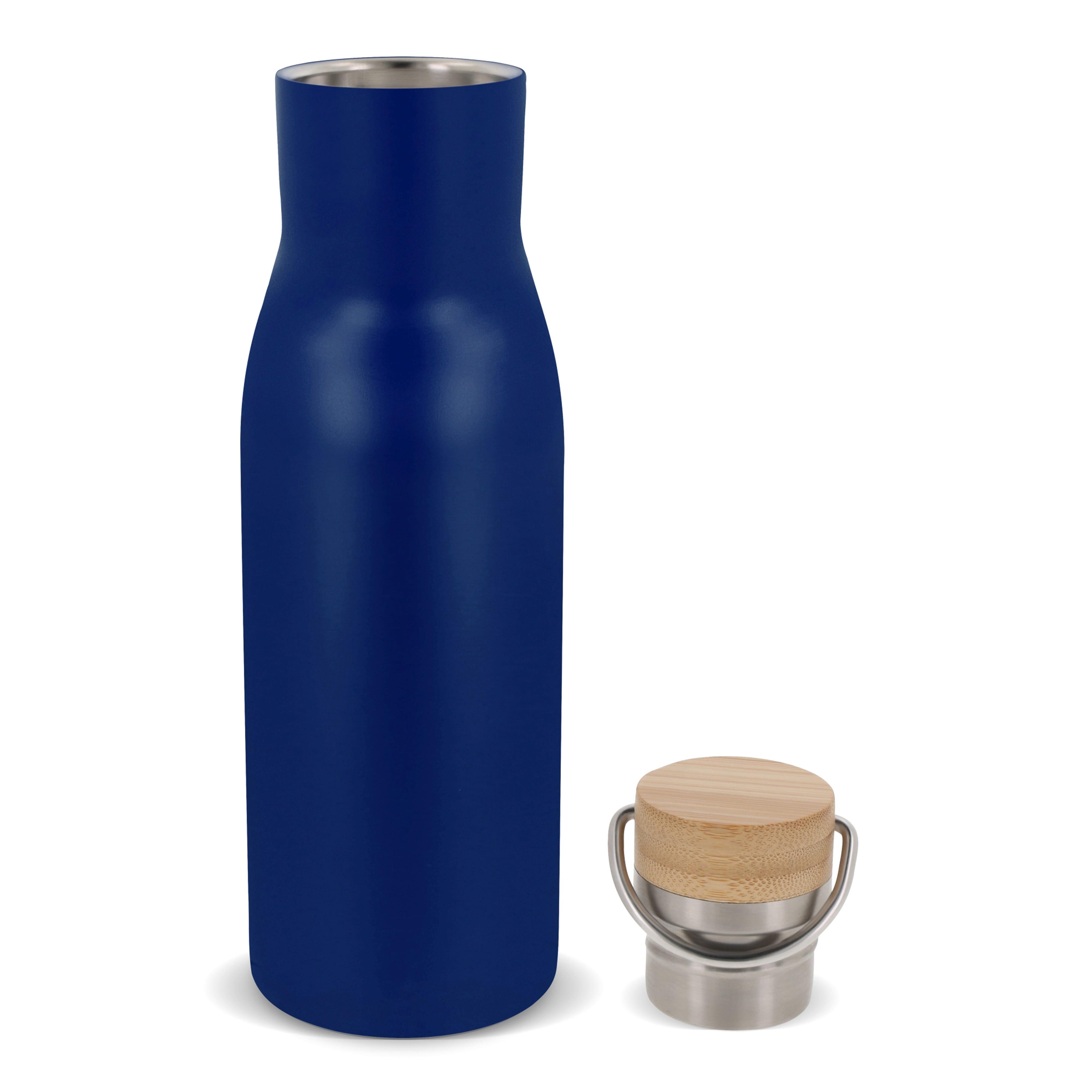 Isolier-Flasche mit Bambusdeckel, 500ml