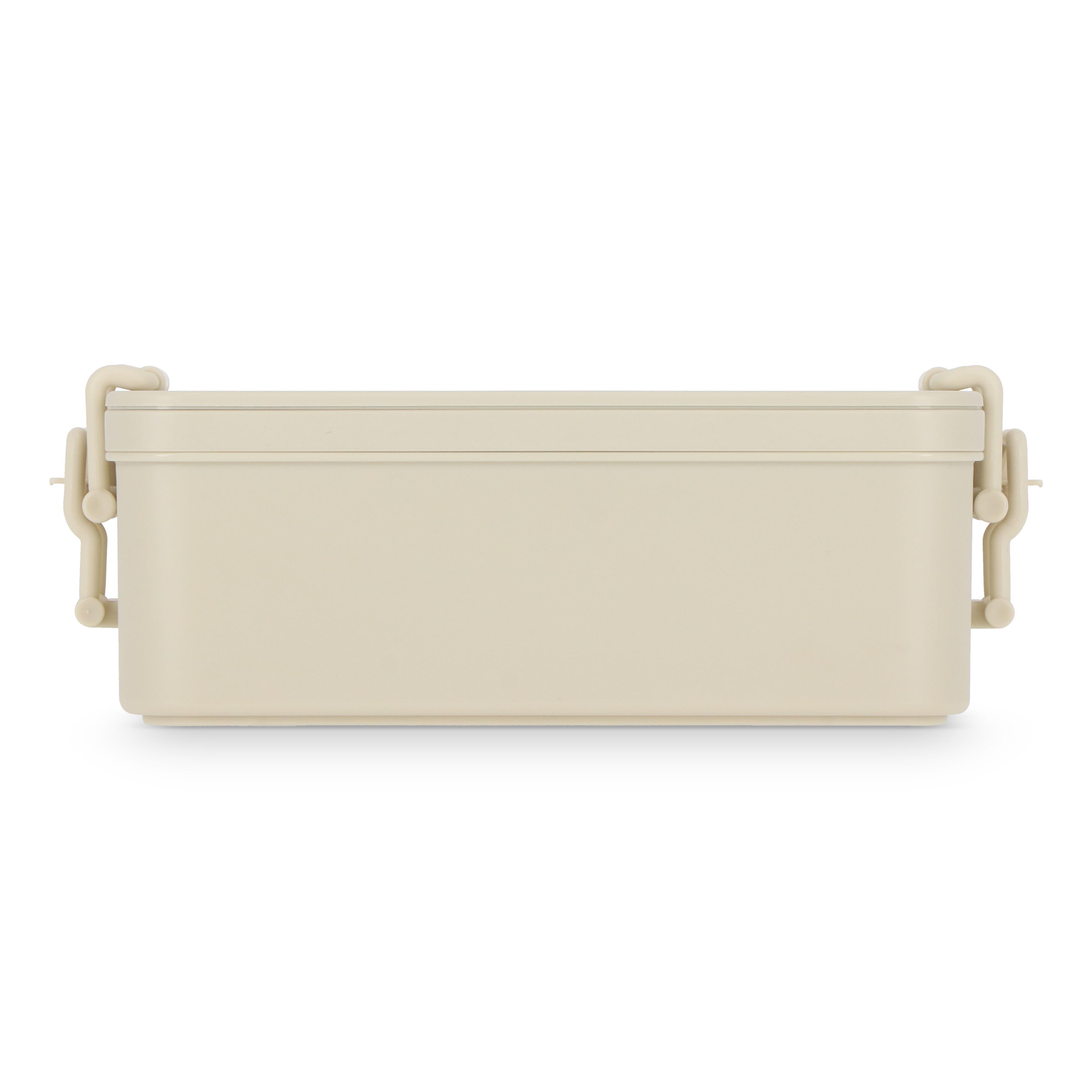 Doppelte Lunchbox mit Besteck