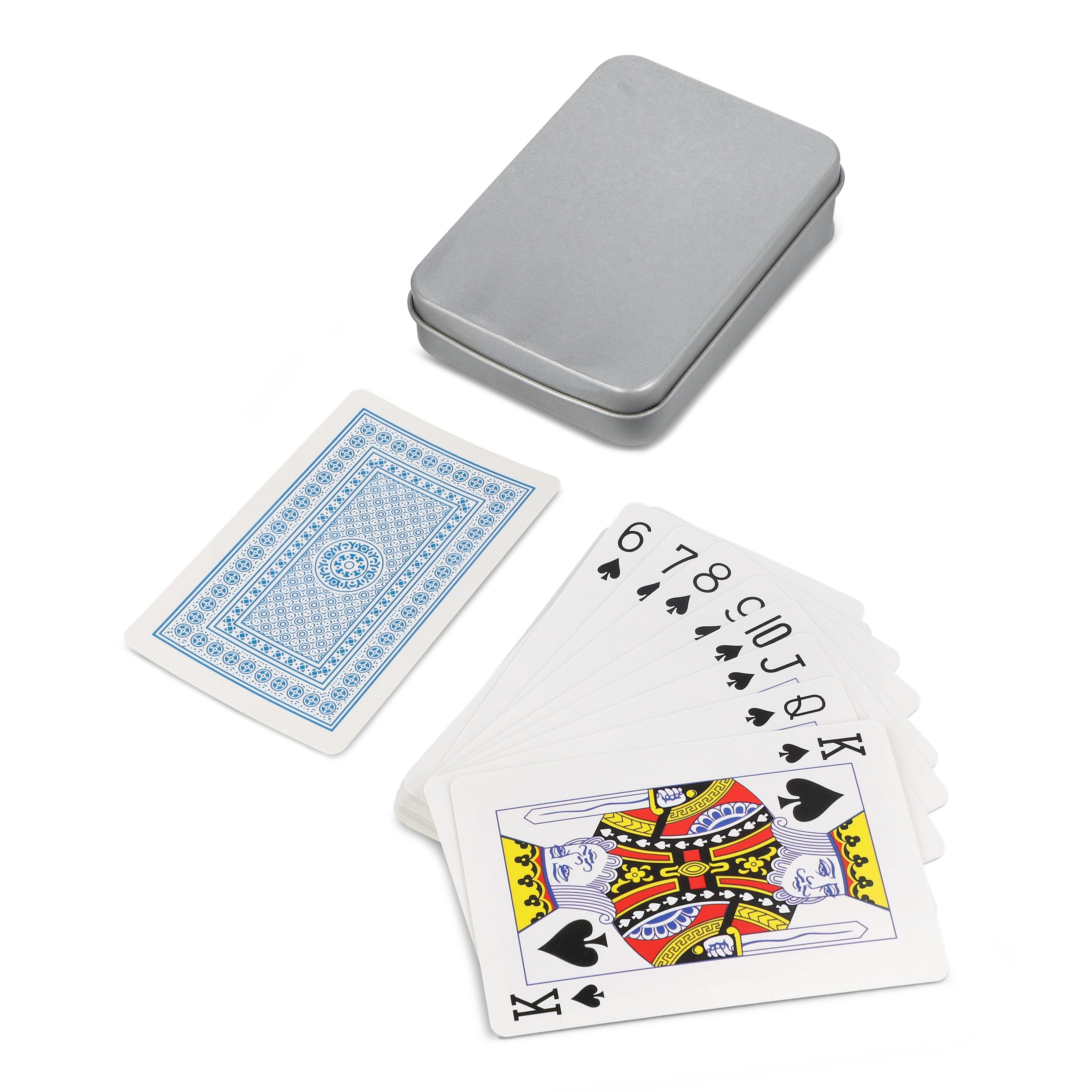 Spielkarten in Blechdose
