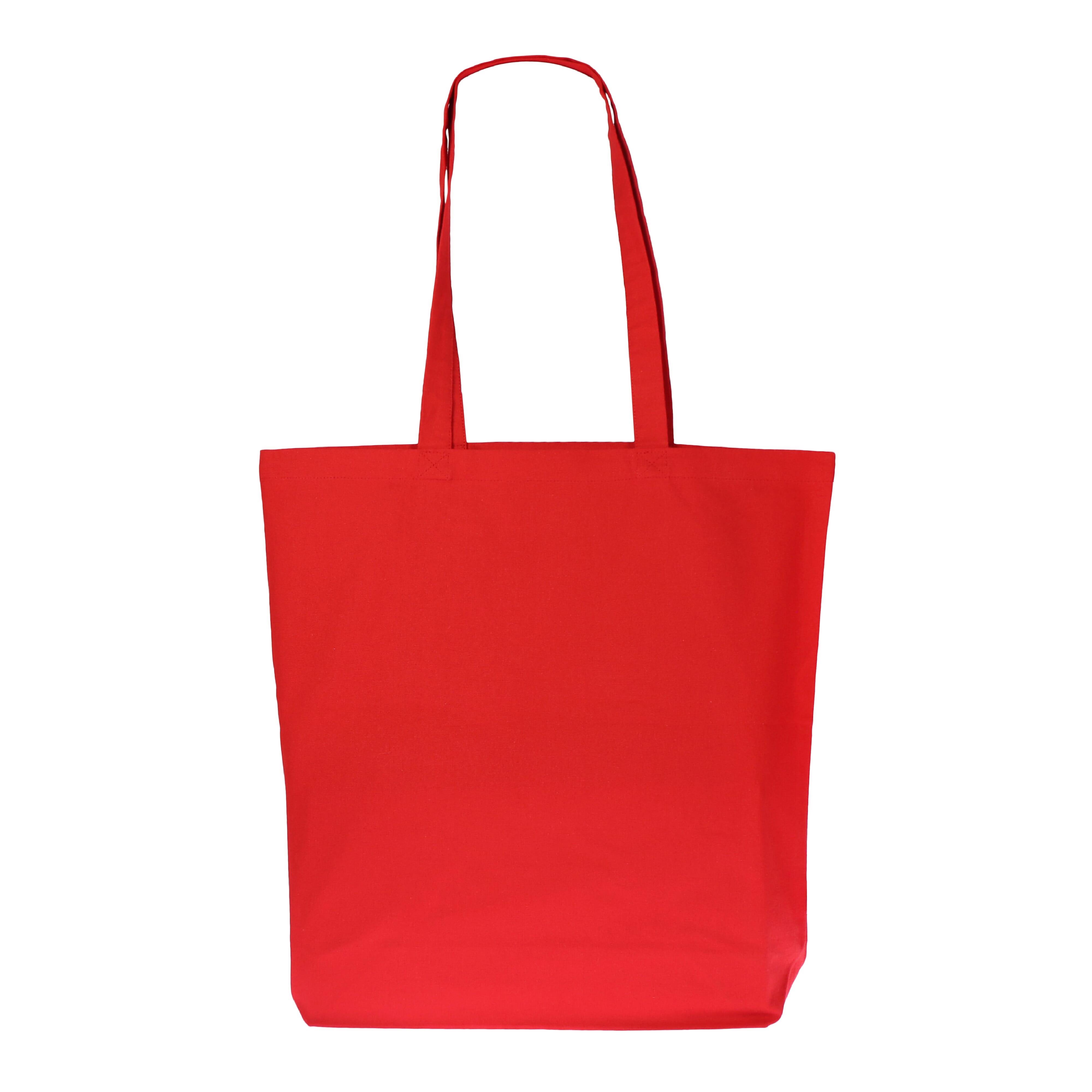 Einkaufstasche Bio-Baumwolle farbig lang 270g/m² 42x12x43 cm