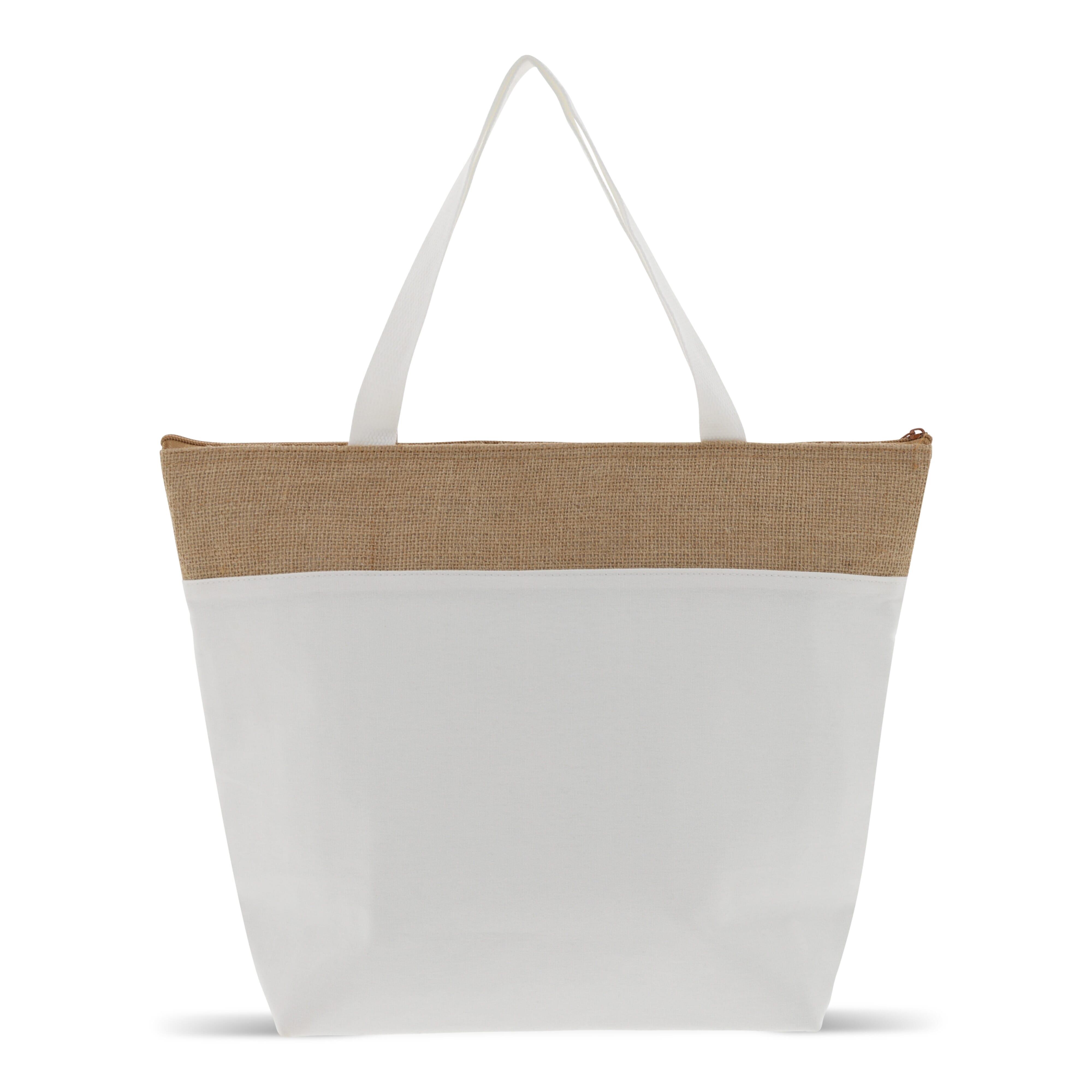 Strand-Kühltasche baumwolle/Jute 43x33x14 cm