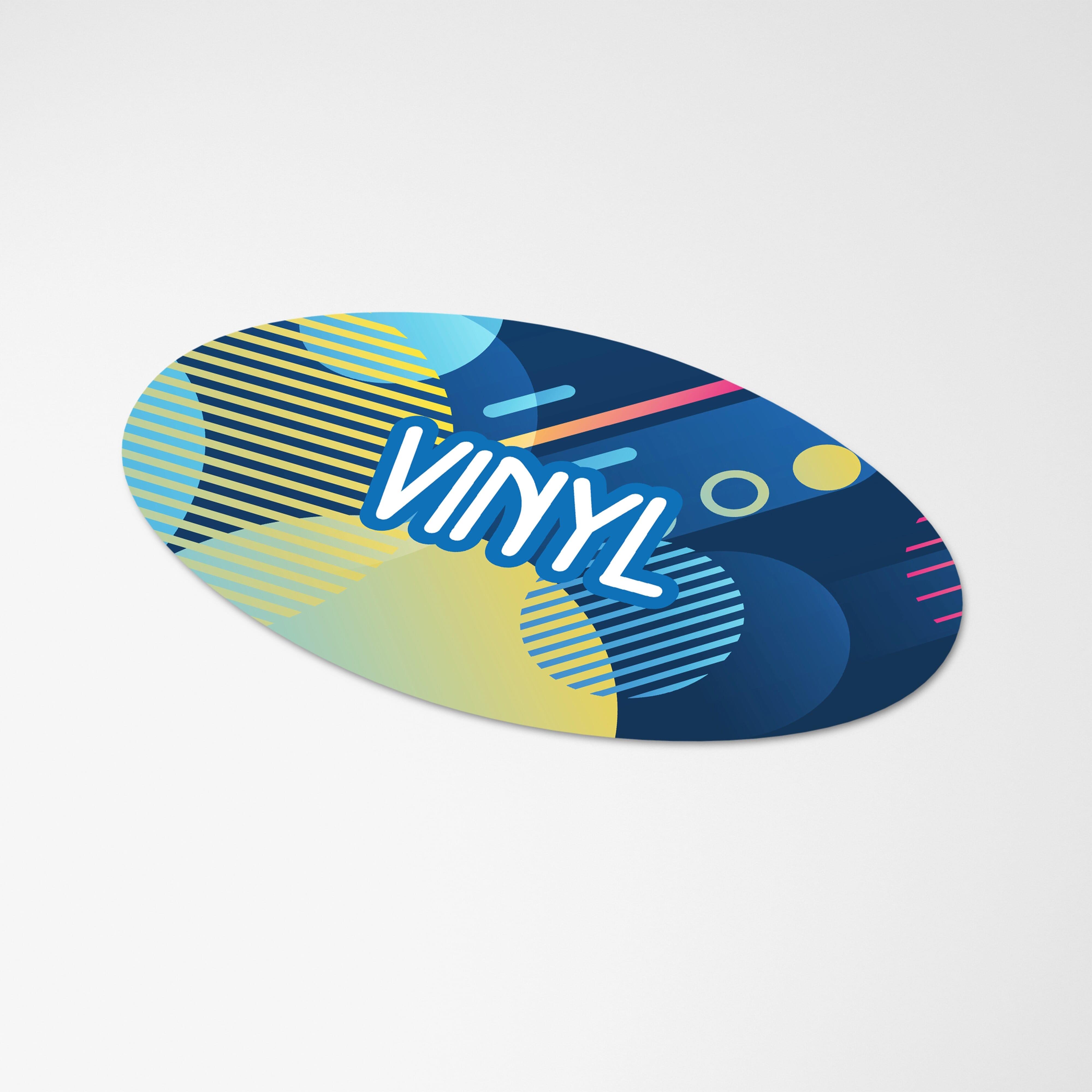 Vinyl Sticker Oval 30x15mm