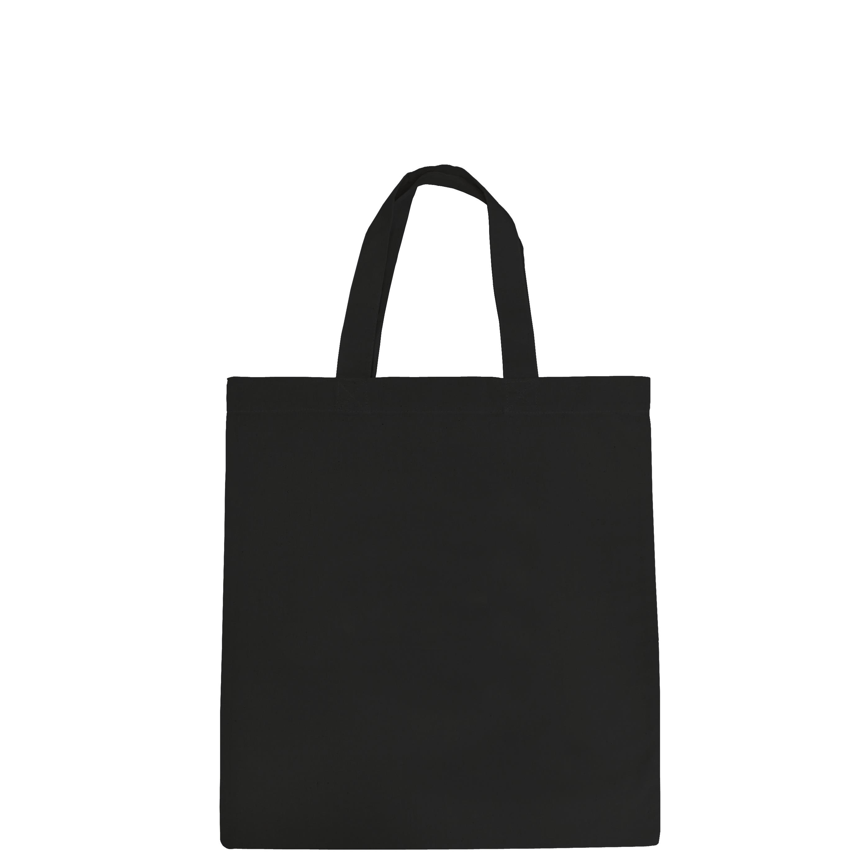 Baumwolltasche schwarz, 2 kurze Henkel