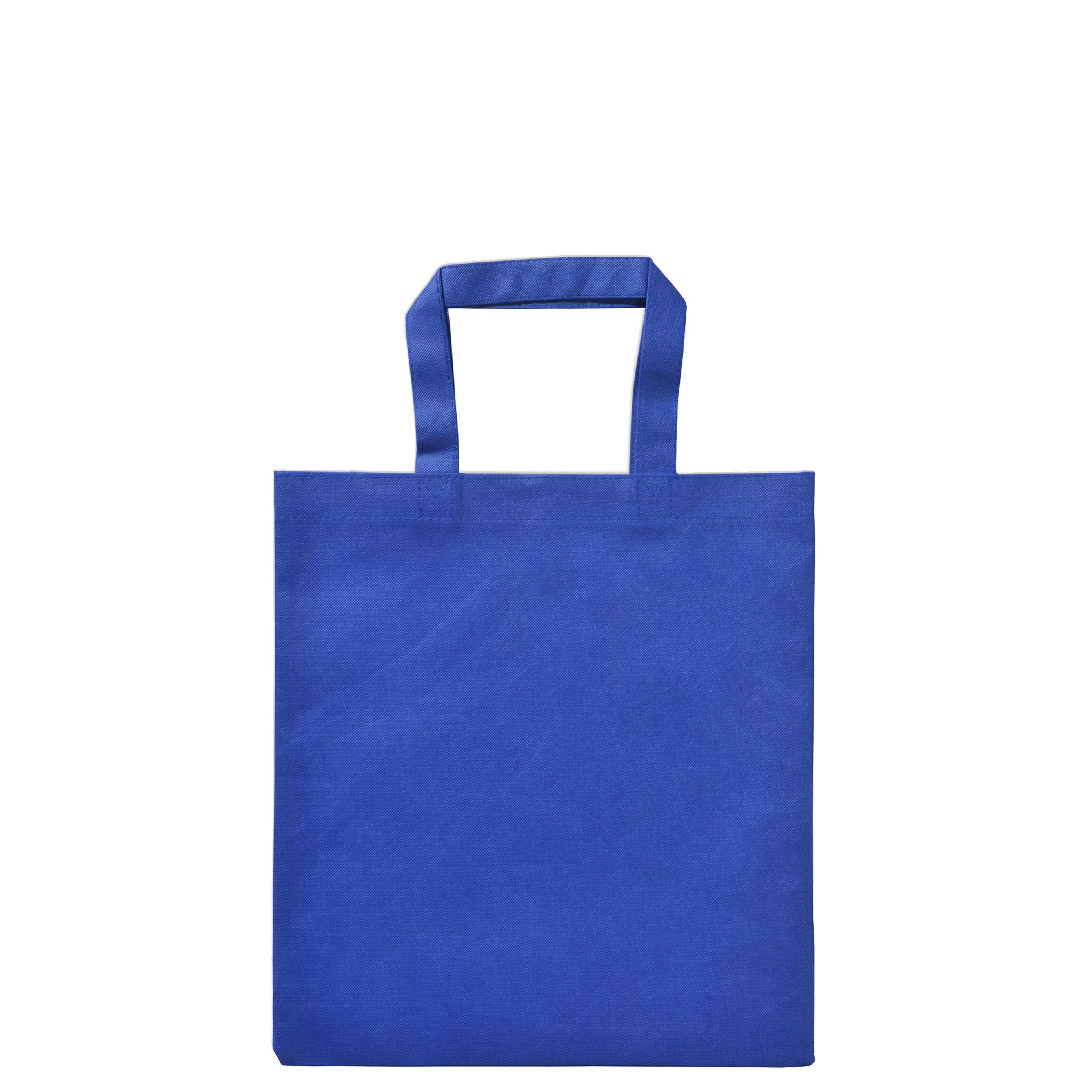 Vliestasche royalblau, 2 kurze Henkel