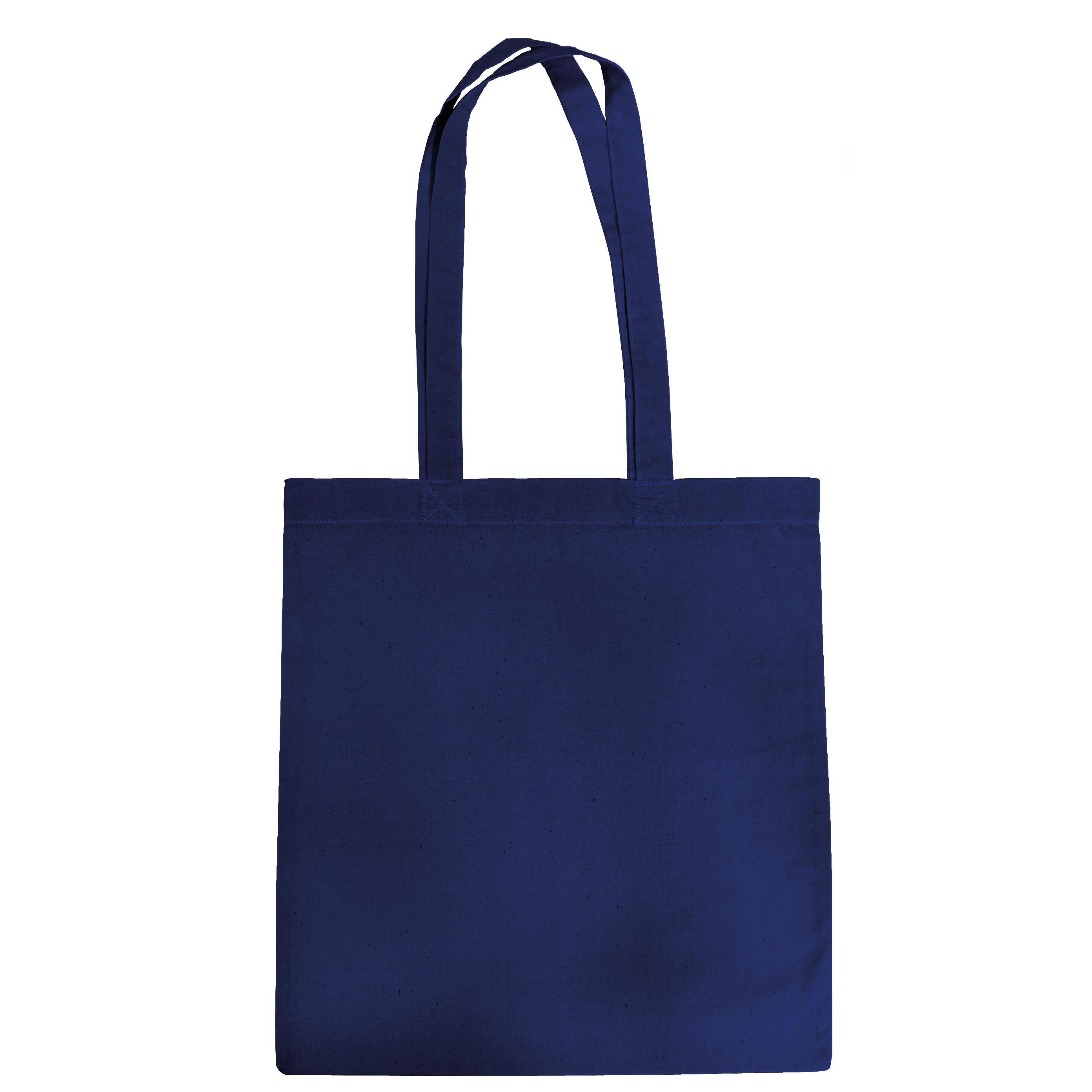 Baumwolltasche navyblau, 2 lange Henkel