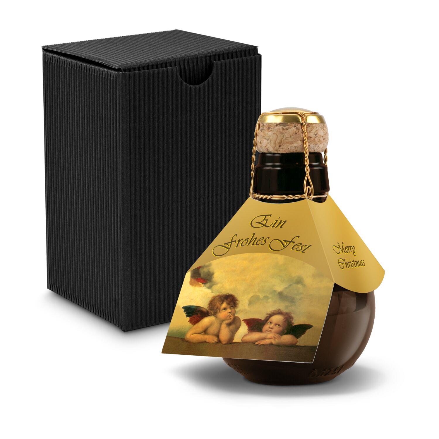 Origineller Sekt Raffael - Karton Schwarz, 125 ml