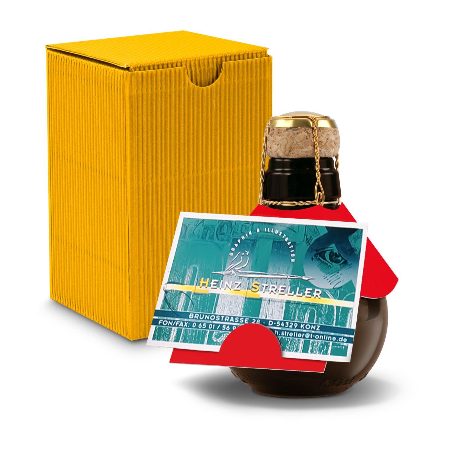 Origineller Sekt Visitenkarteneinschub - im Geschenkkarton, 125 ml