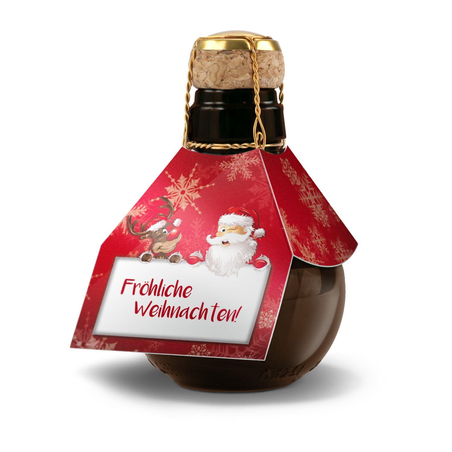 Kleinste Sektflasche der Welt Fröhliche Weihnachten