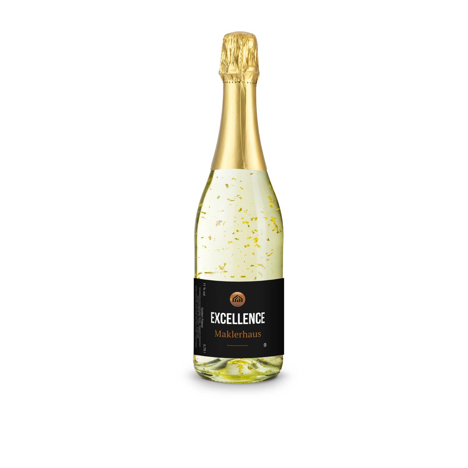 Golden Flakes - Flasche klar, 0,75 l