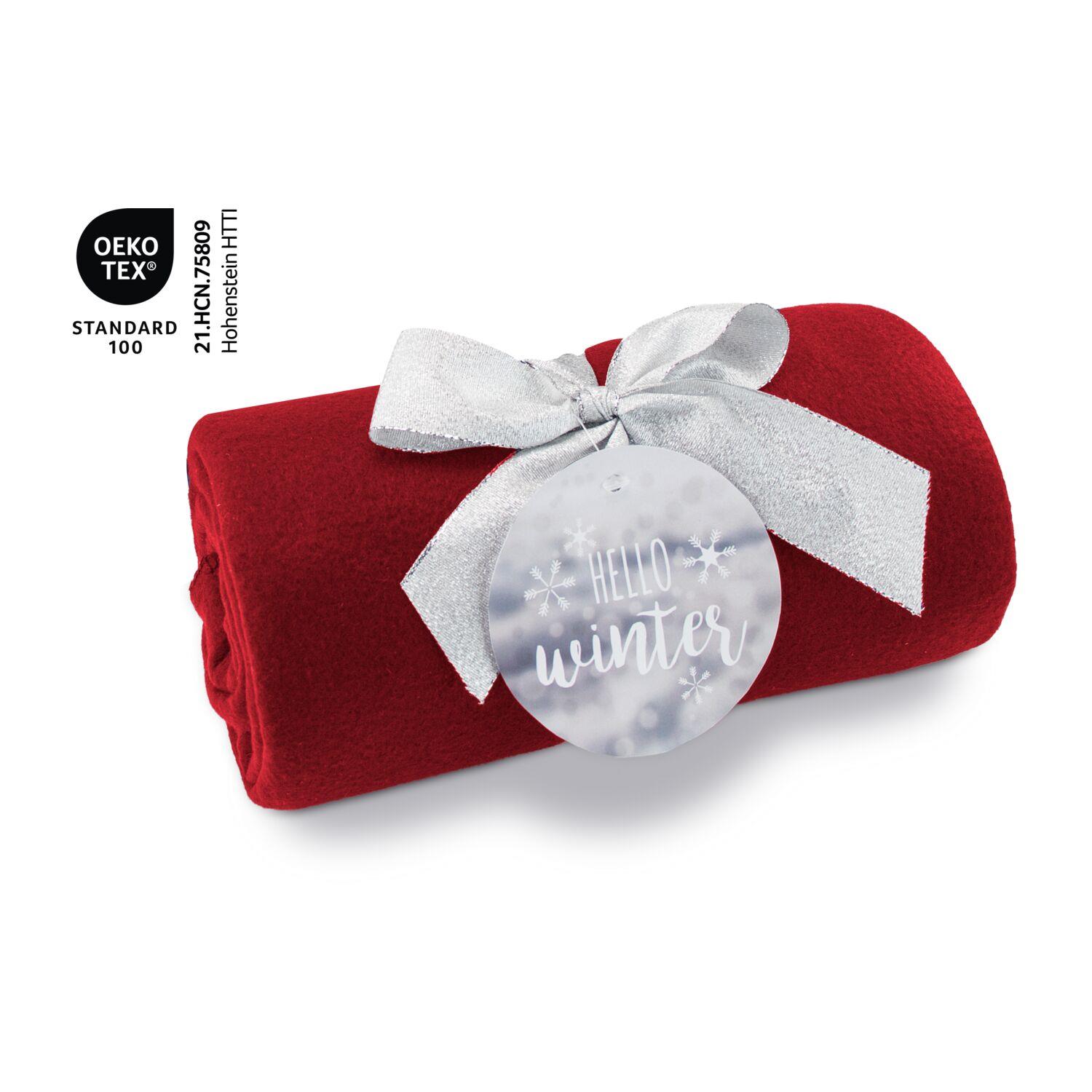 Fleecedecke WINTER SPECIAL - rot - 120 x 150 cm, 180 g/m²