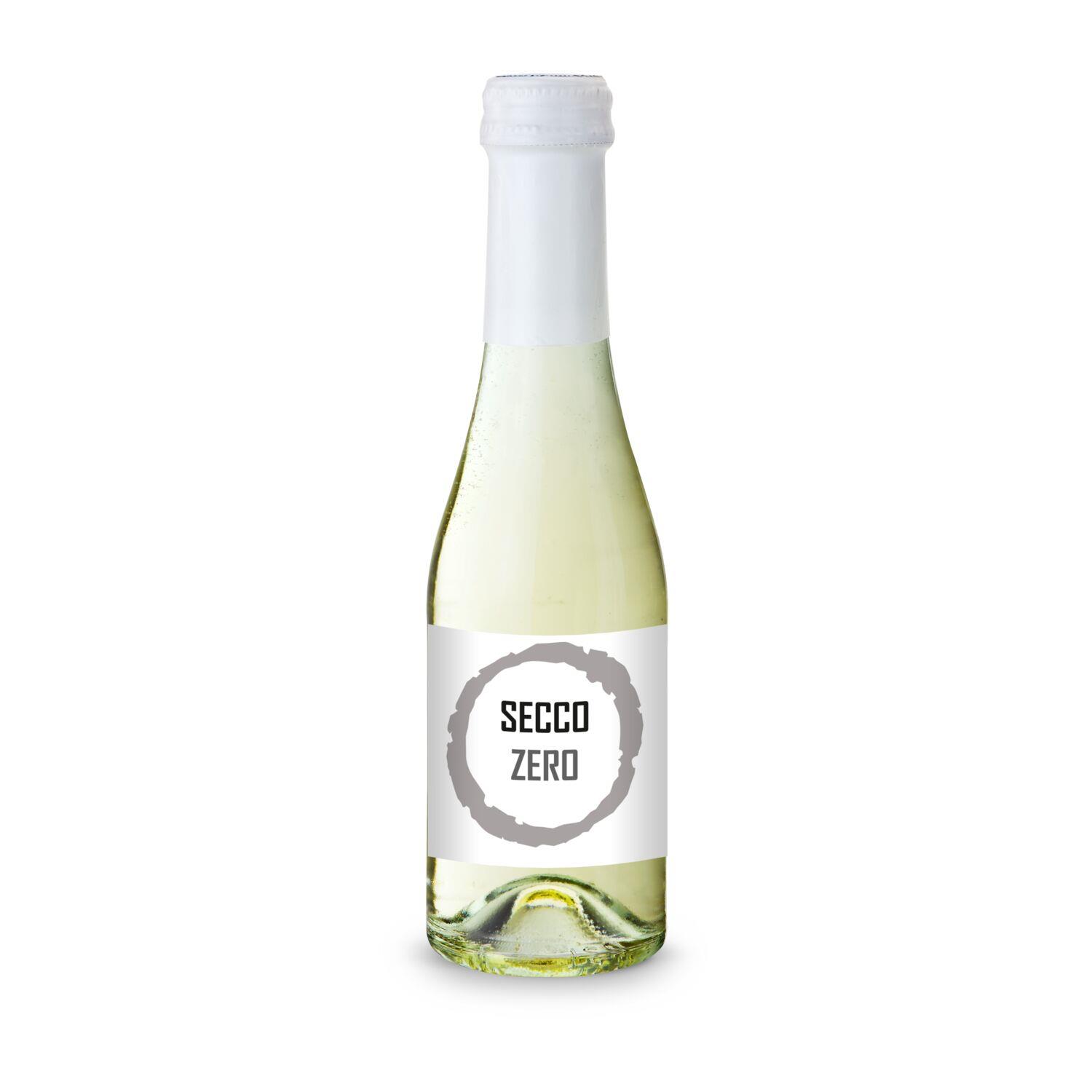 Secco ZERO, alkoholfrei - Flasche klar - Kapsel weiß, 0,2 l