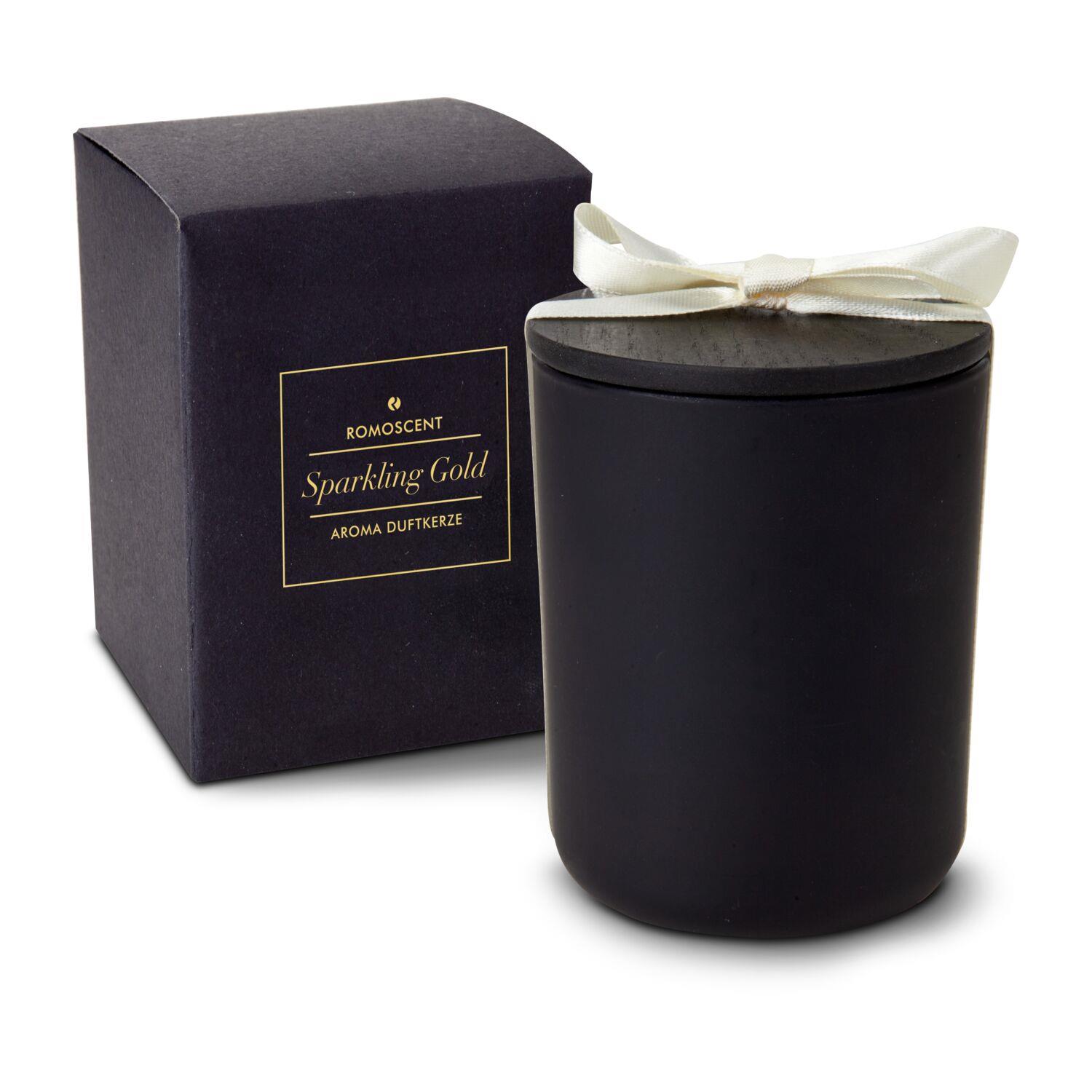 ROMOSCENT® Aromakerze Sparkling Gold, unbedruckt