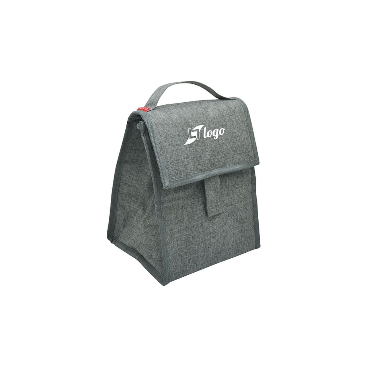 Isotherme & faltbare Bento-Lunchbag  Fujisawa , aus RPET, grau meliert