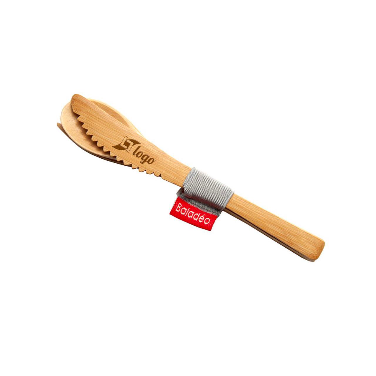 3-teiliges Besteckset  Nagano  aus Bambus